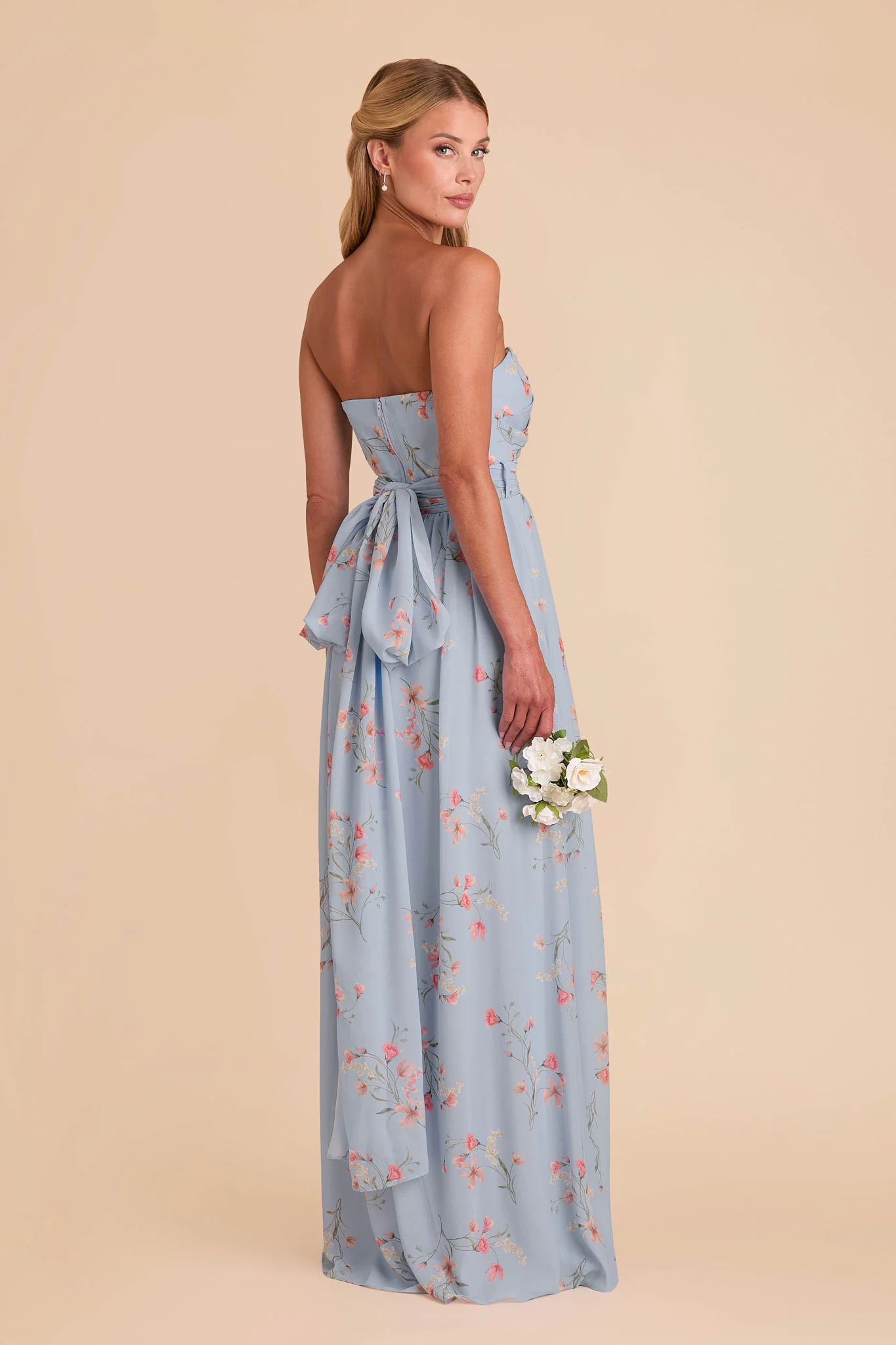 Grace Chiffon Dress - Periwinkle Blue Le Fleur - Image 4