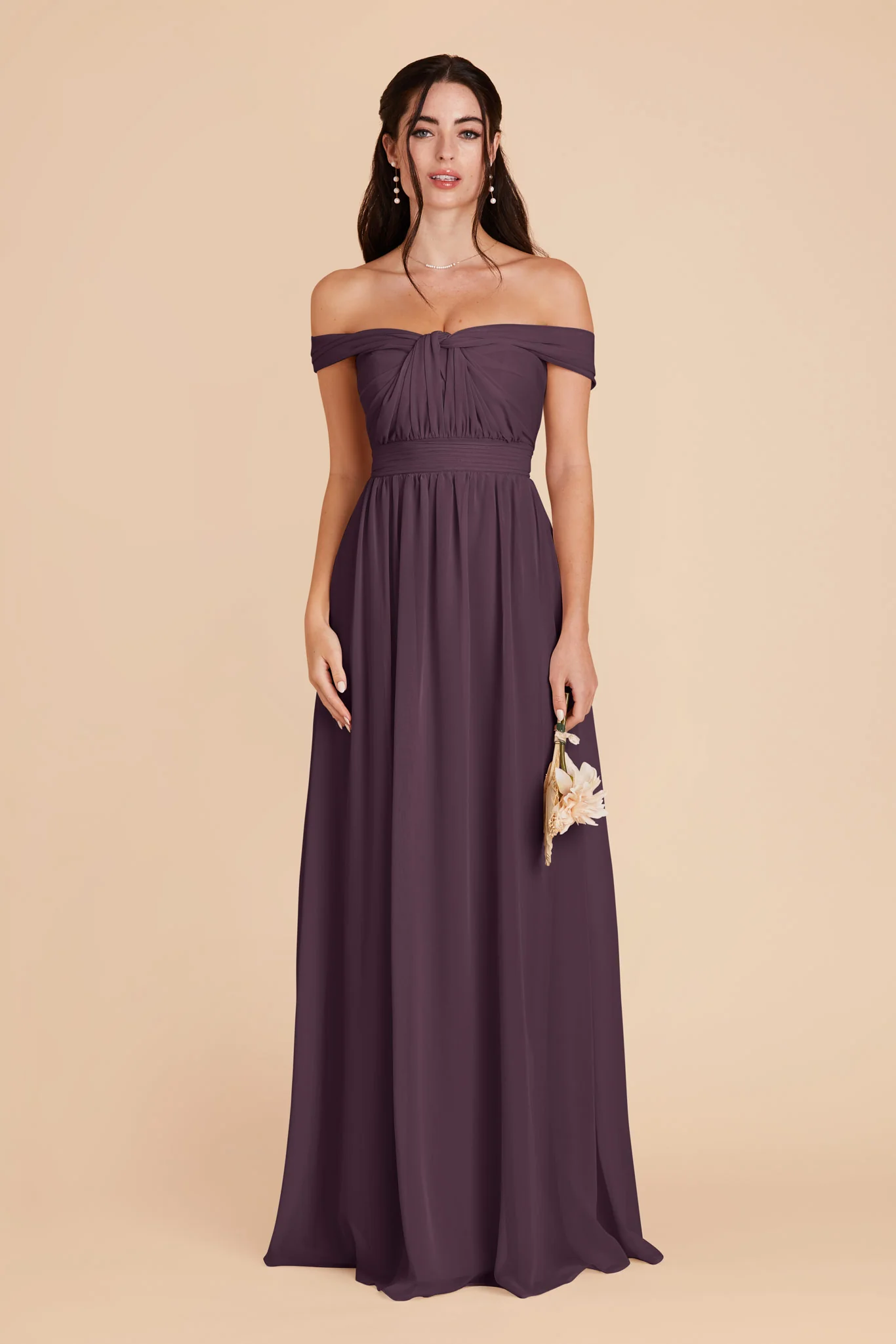 Grace Chiffon Dress - Plum