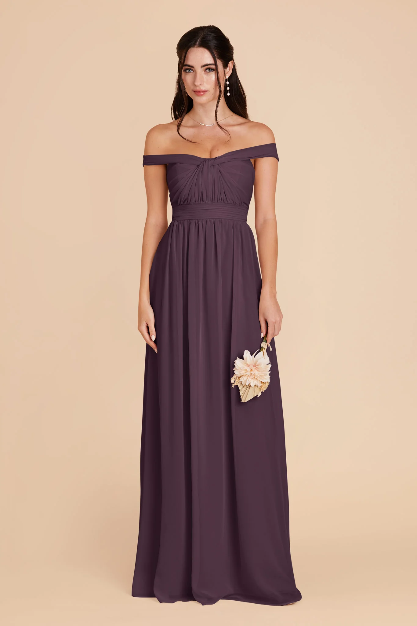 Grace Chiffon Dress - Plum - Image 3