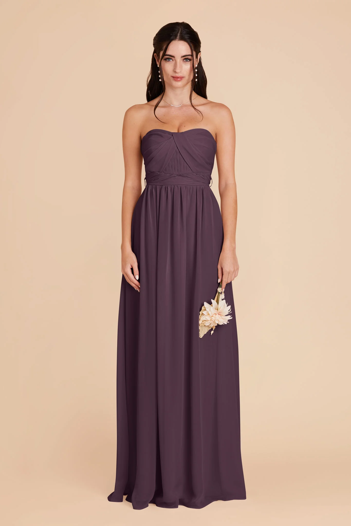 Grace Chiffon Dress - Plum - Image 4