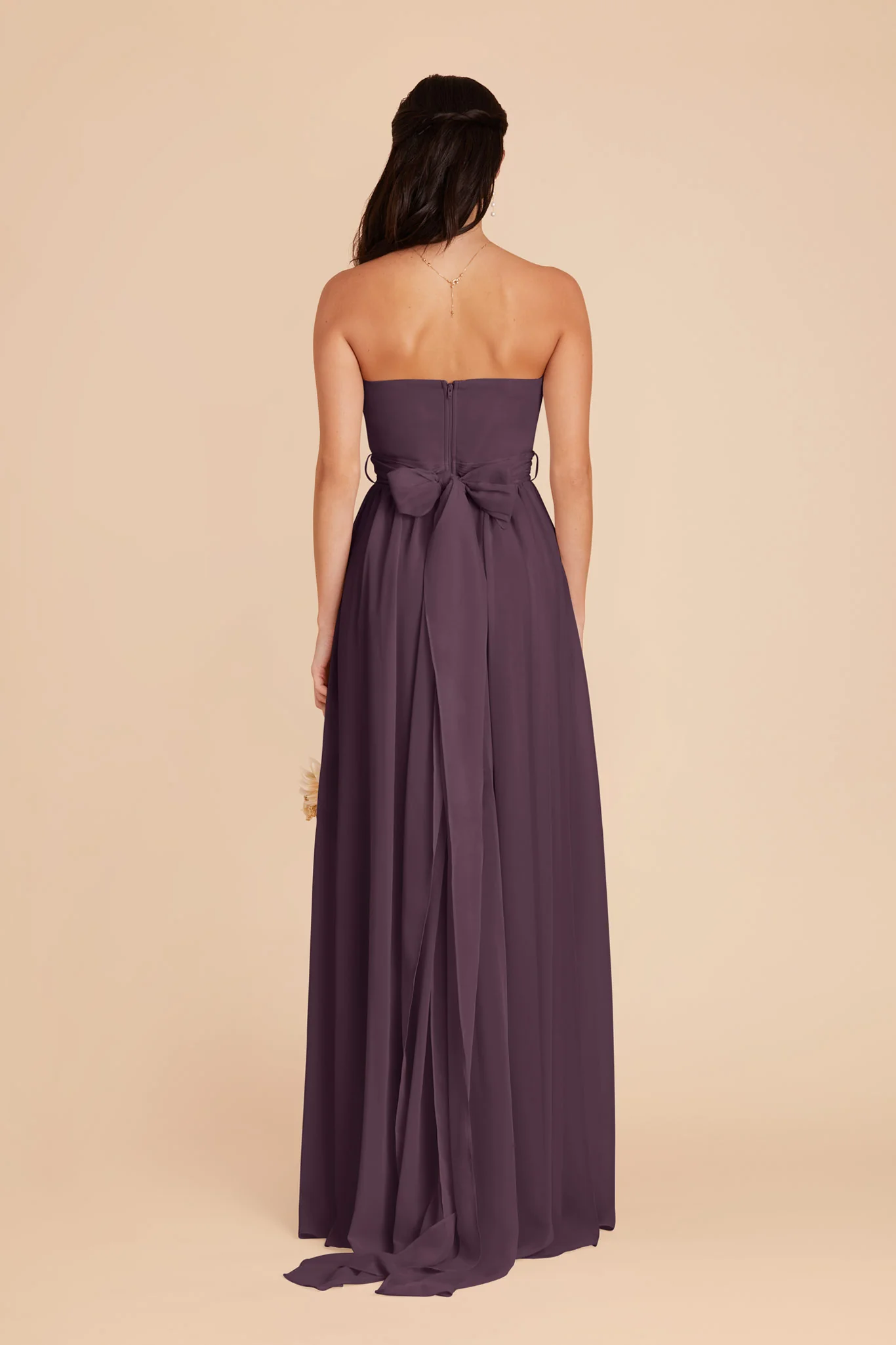 Grace Chiffon Dress - Plum - Image 5