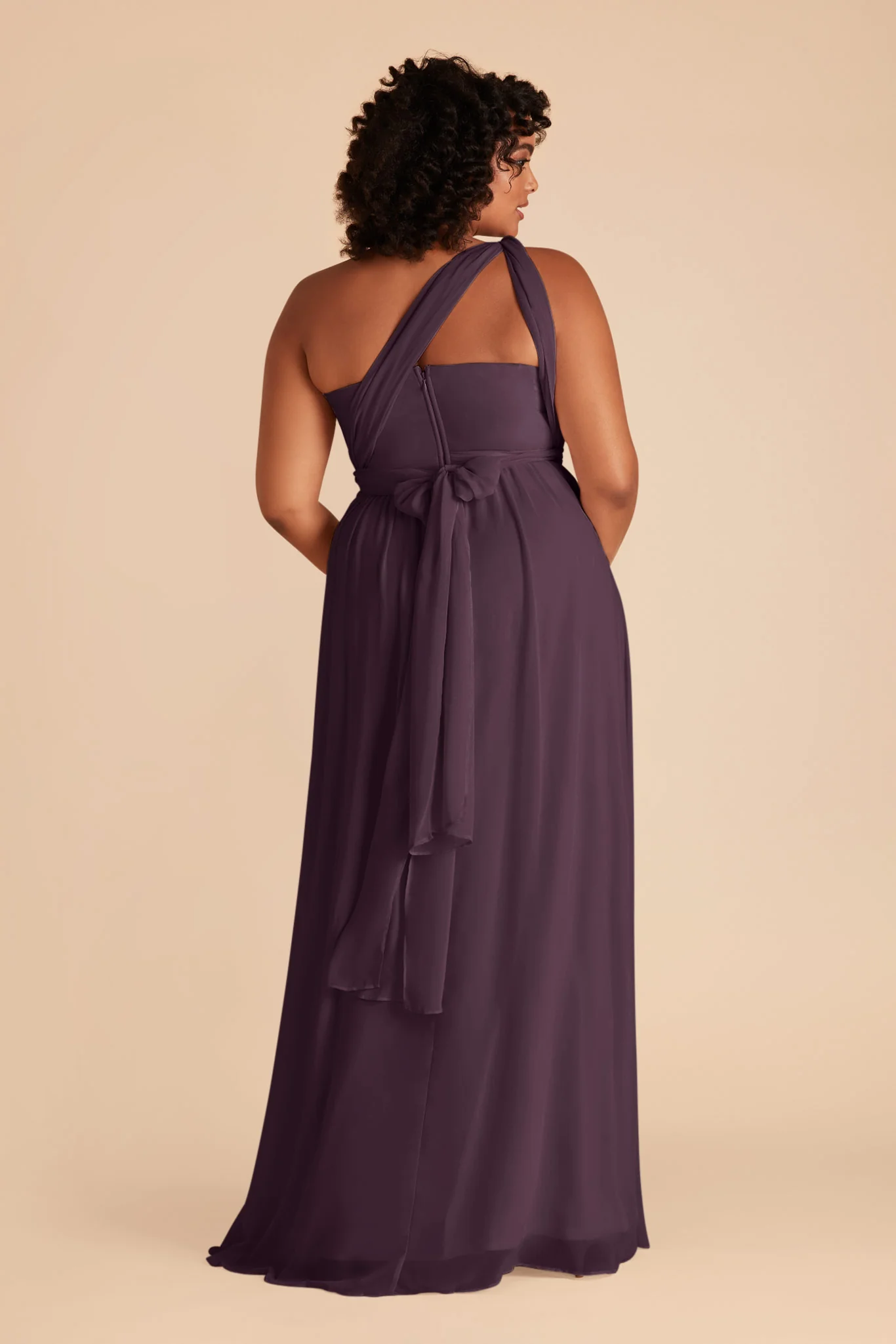 Grace Chiffon Dress - Plum - Image 7
