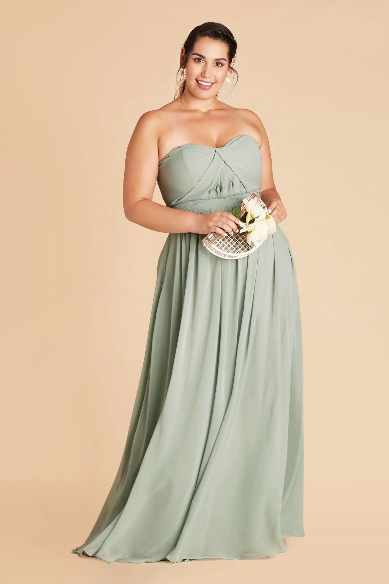 Grace Chiffon Dress - Sage - Image 14
