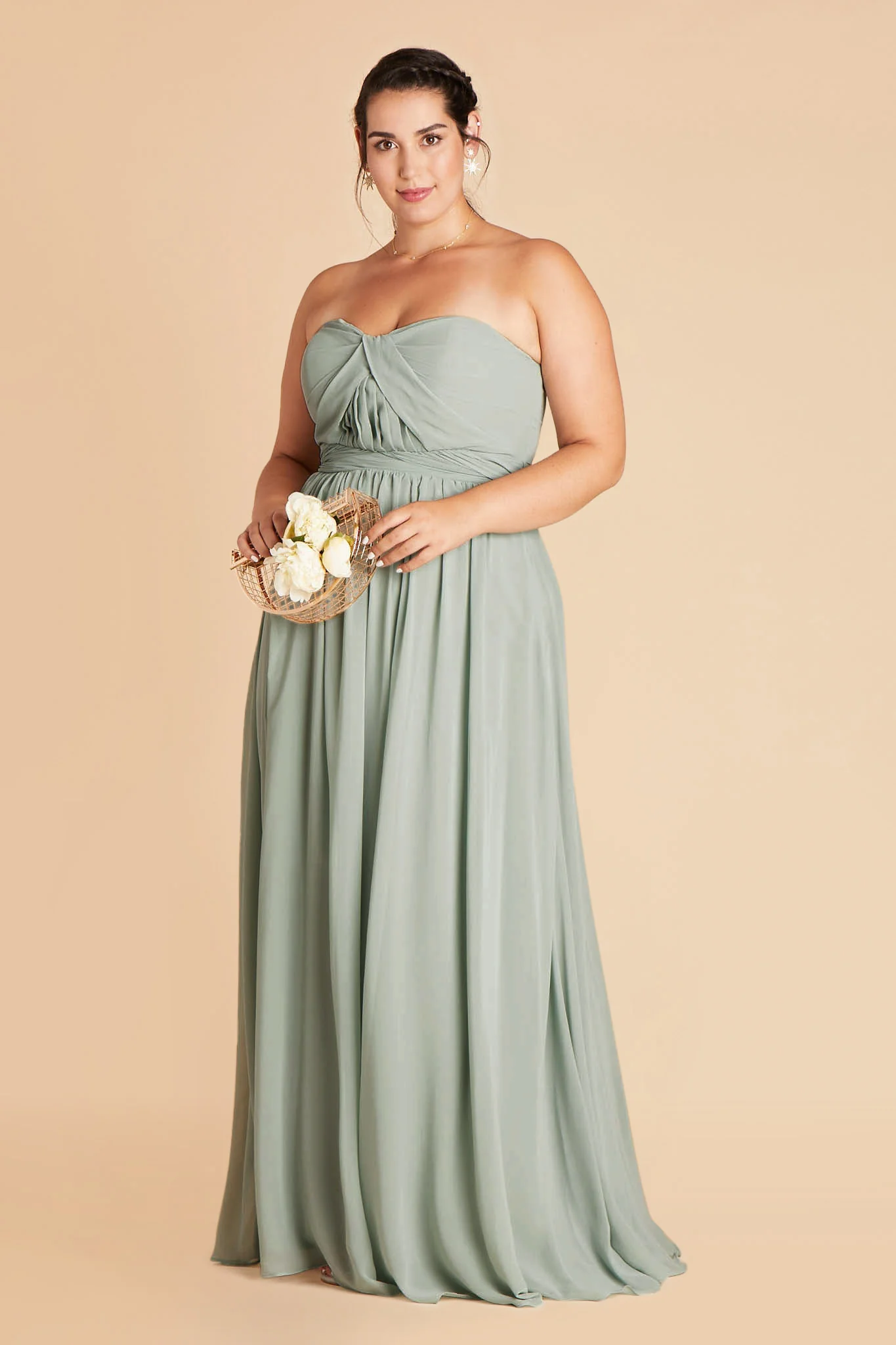Grace Chiffon Dress - Sage - Image 17