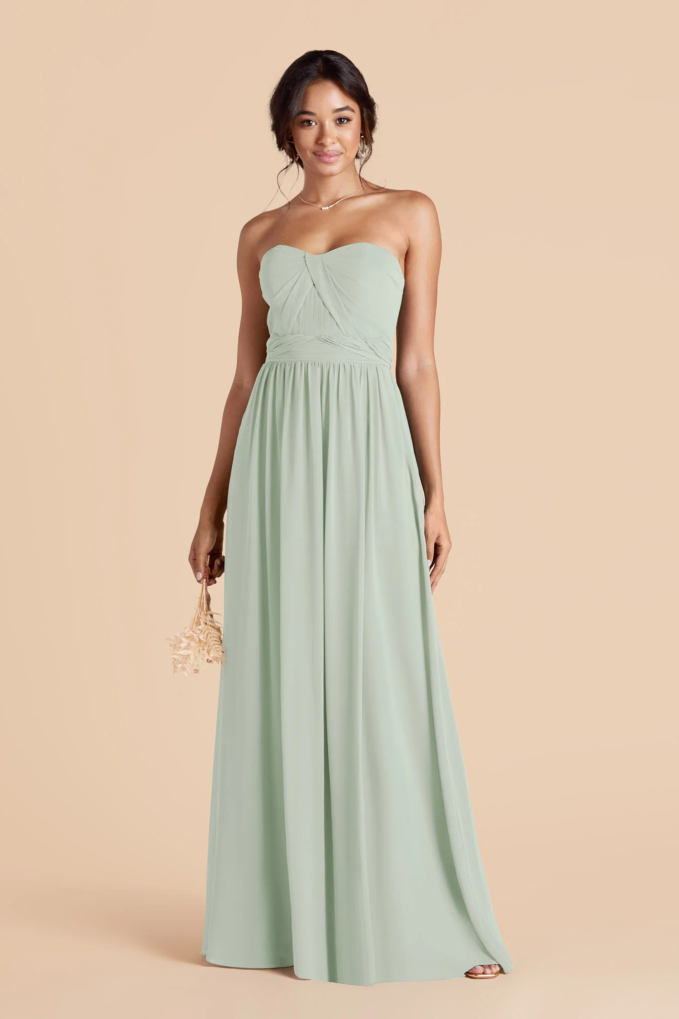 Grace Chiffon Dress - Sage - Image 5
