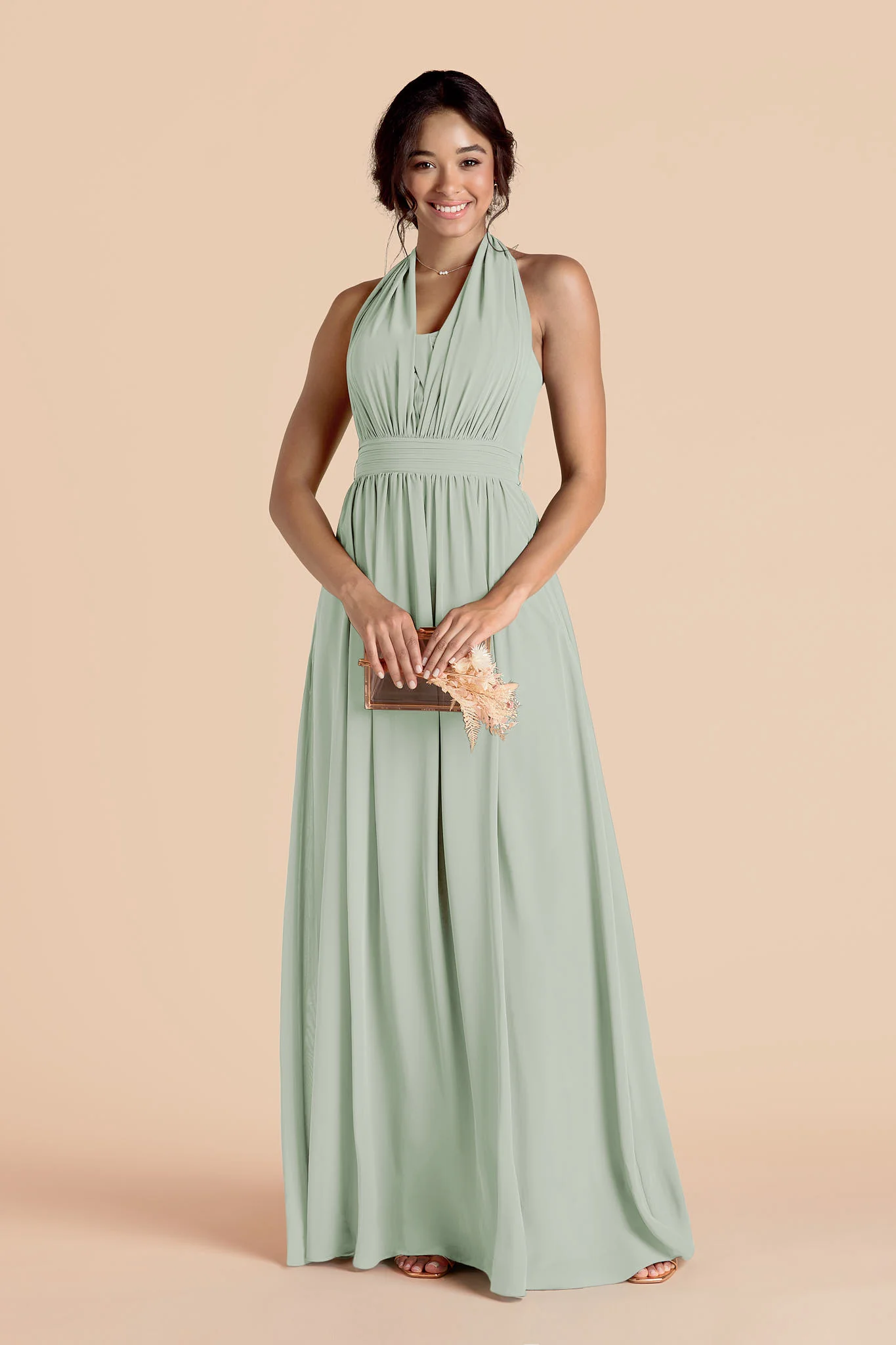 Grace Chiffon Dress - Sage - Image 6