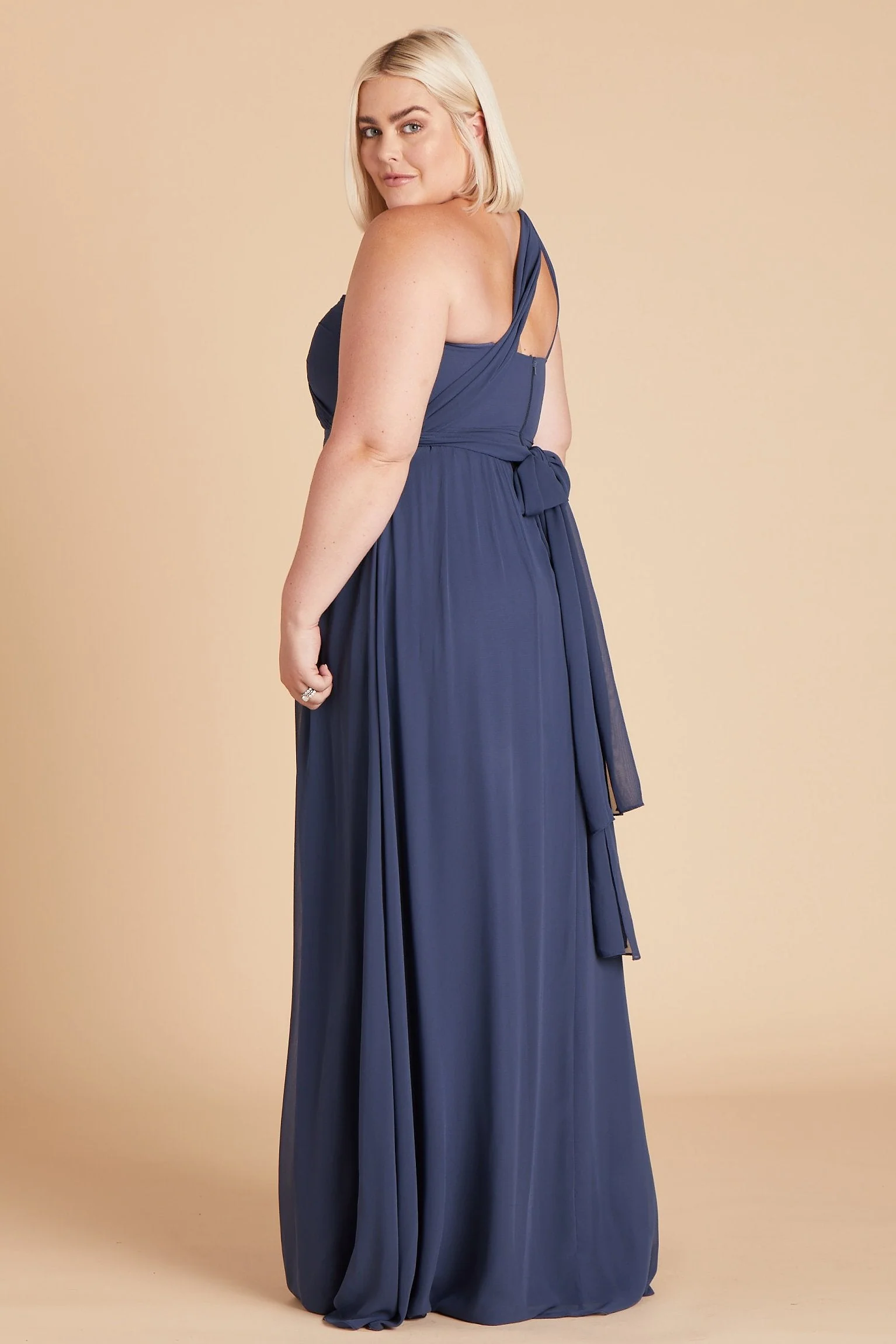 Grace Chiffon Dress - Slate Blue - Image 20