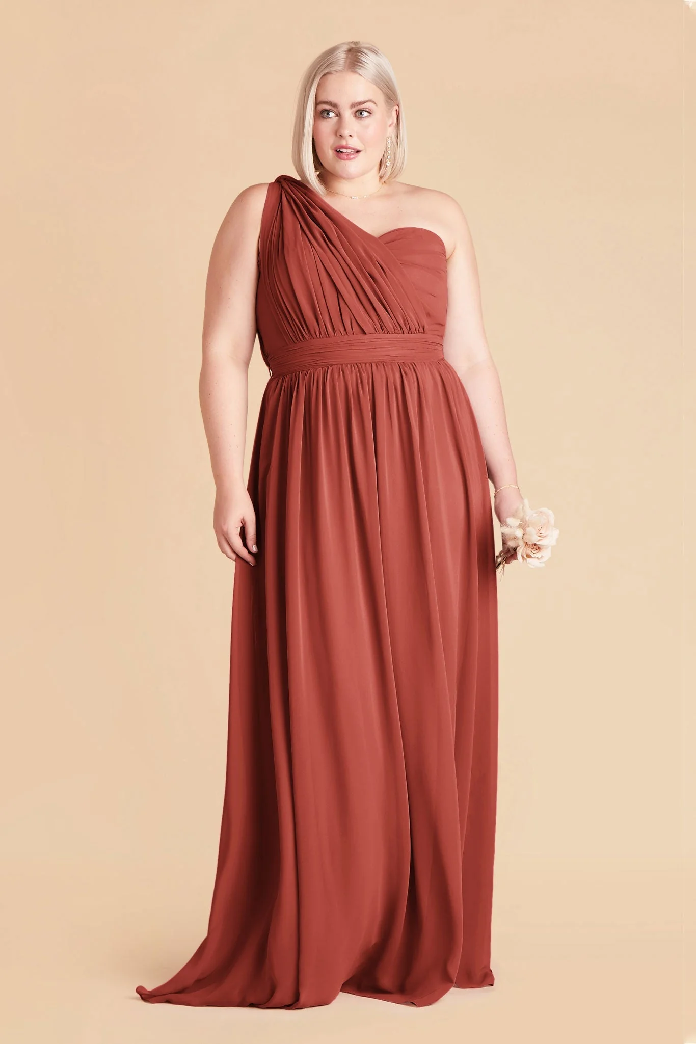 Grace Chiffon Dress - Spice - Image 2