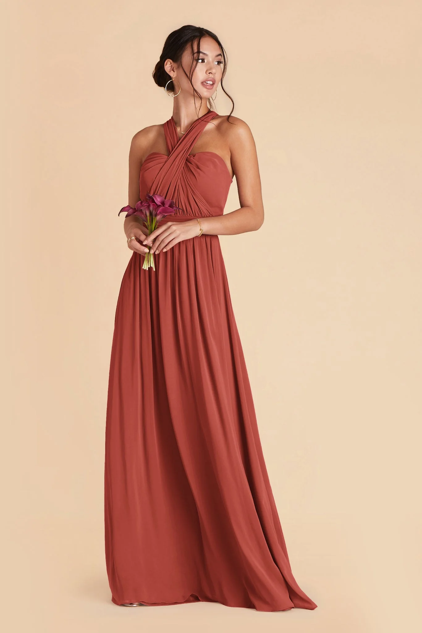 Grace Chiffon Dress - Spice - Image 4