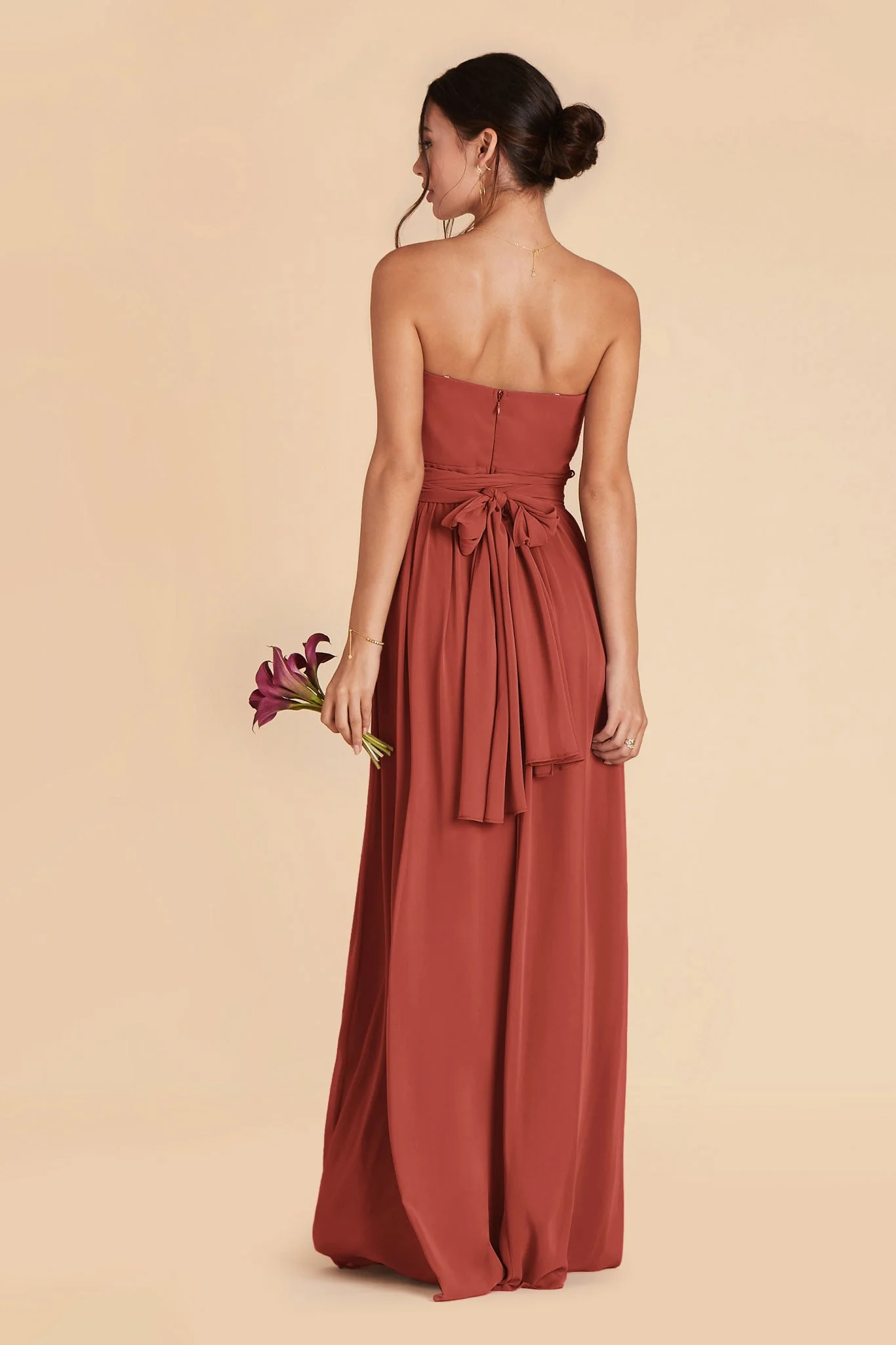Grace Chiffon Dress - Spice - Image 5