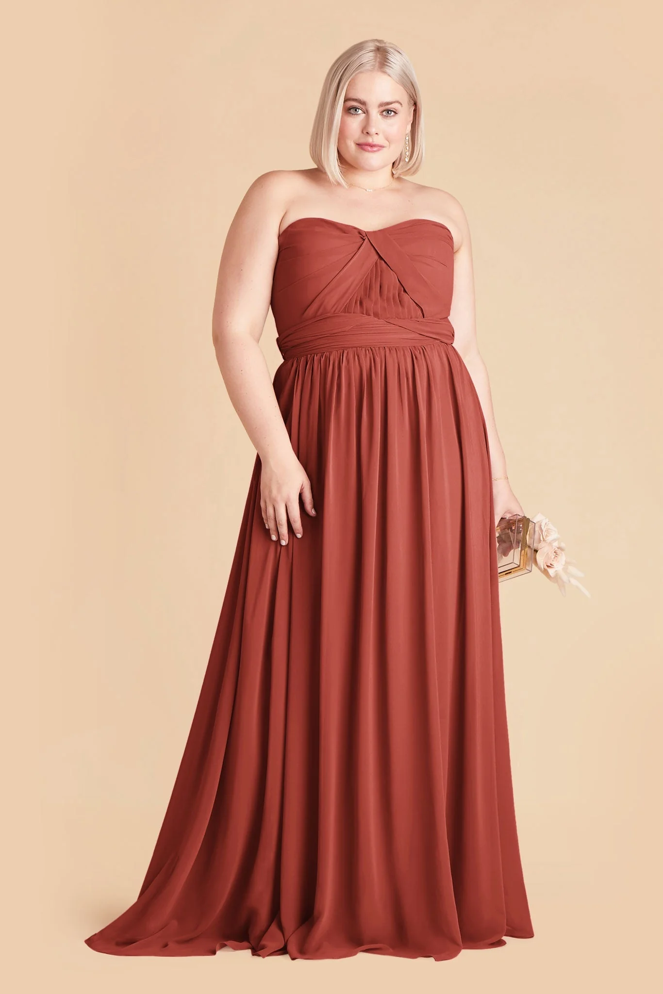 Grace Chiffon Dress - Spice - Image 6