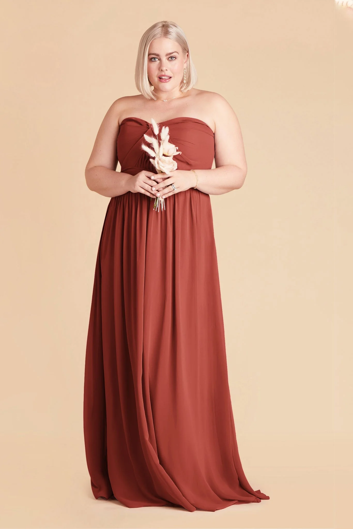 Grace Chiffon Dress - Spice - Image 7