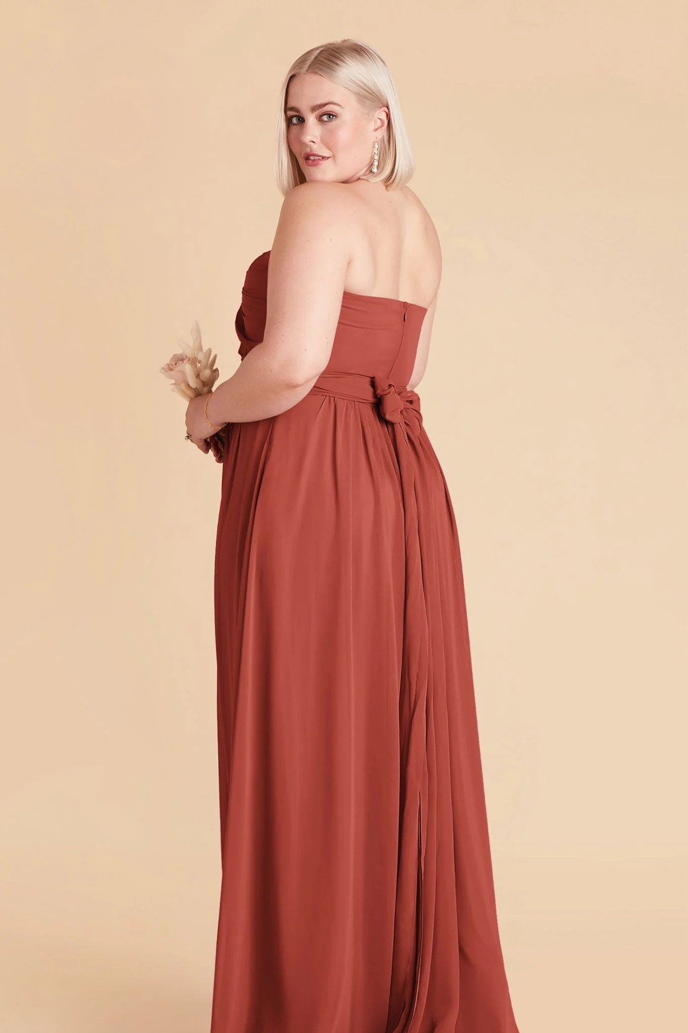 Grace Chiffon Dress - Spice - Image 8