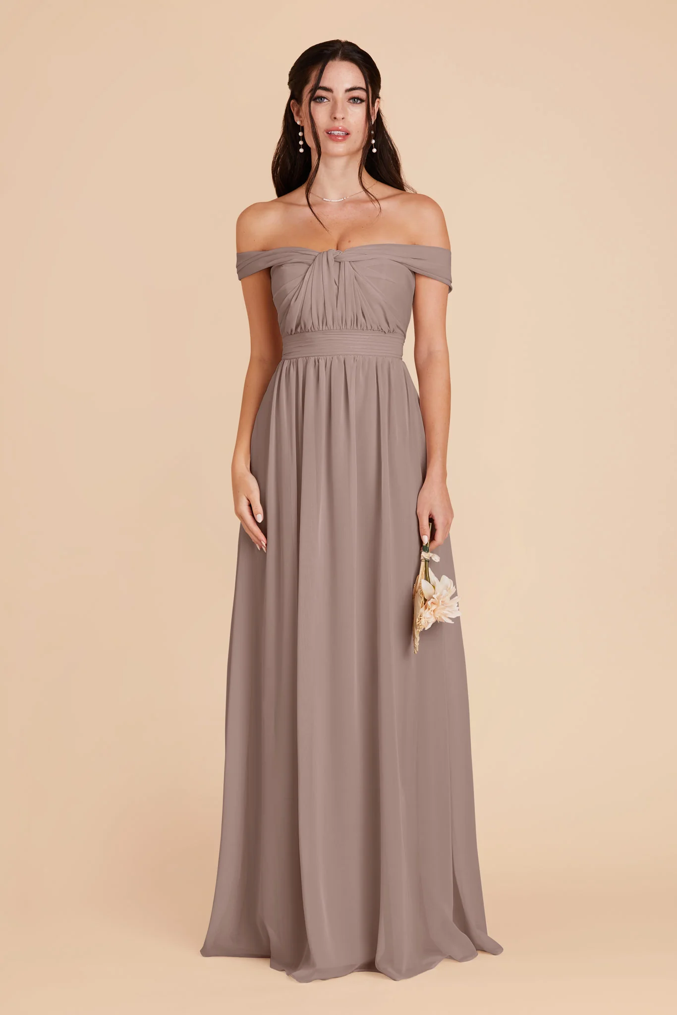 Grace Chiffon Dress - Toffee