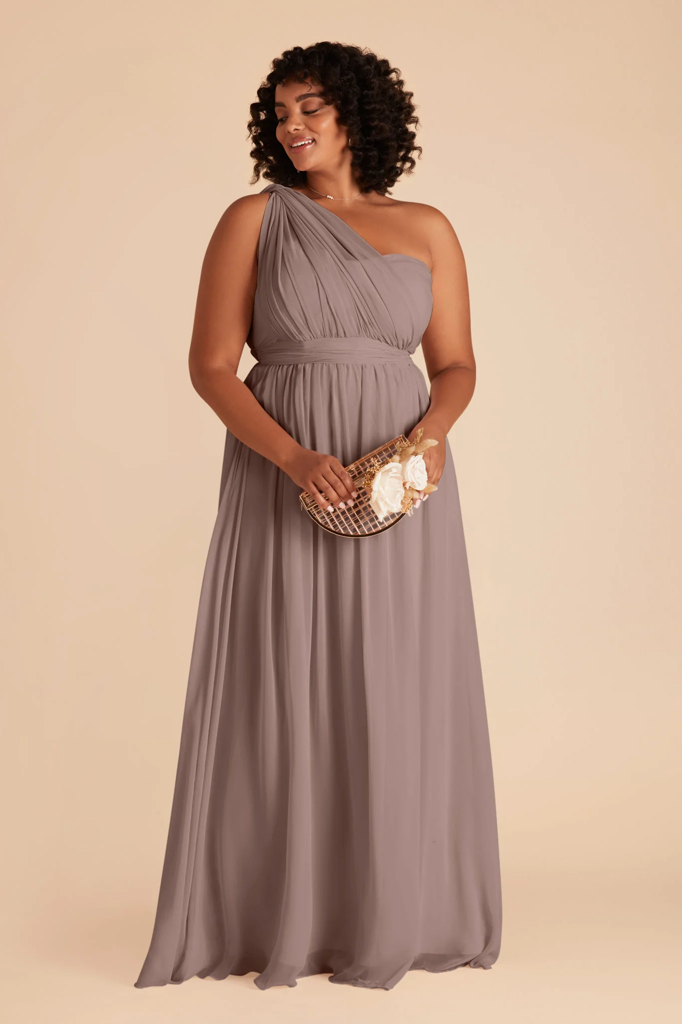 Grace Chiffon Dress - Toffee - Image 6