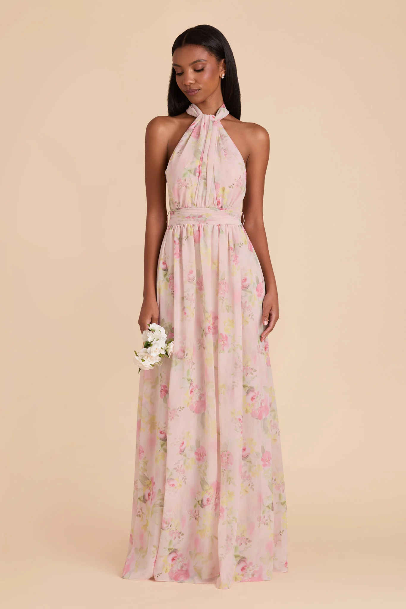 Grace Chiffon Dress - Vintage Pink Floral - Image 3