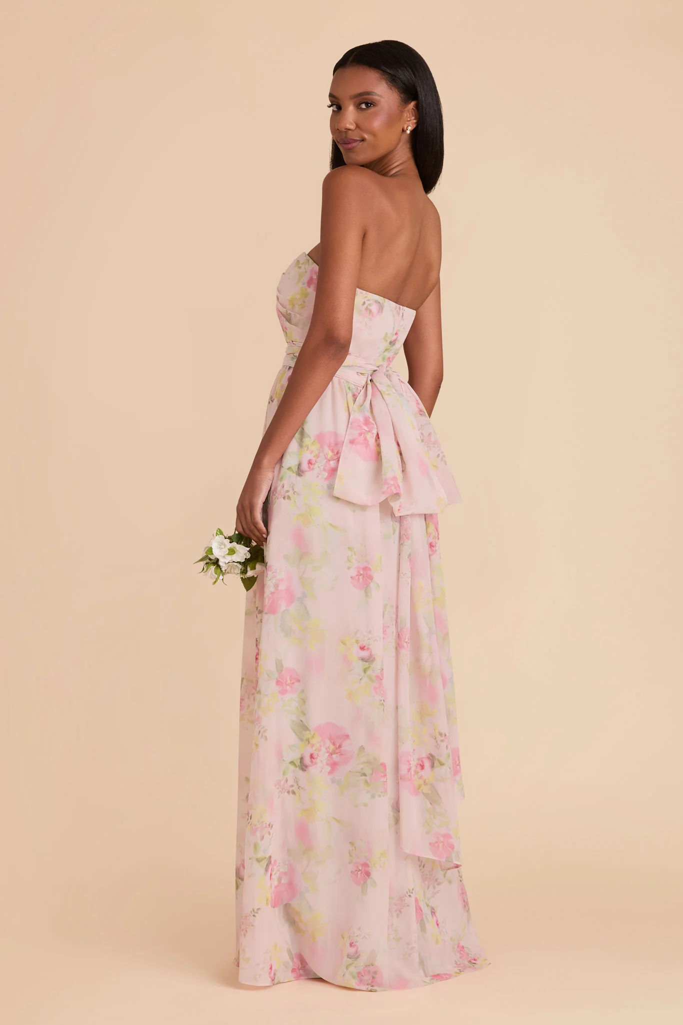 Grace Chiffon Dress - Vintage Pink Floral - Image 4