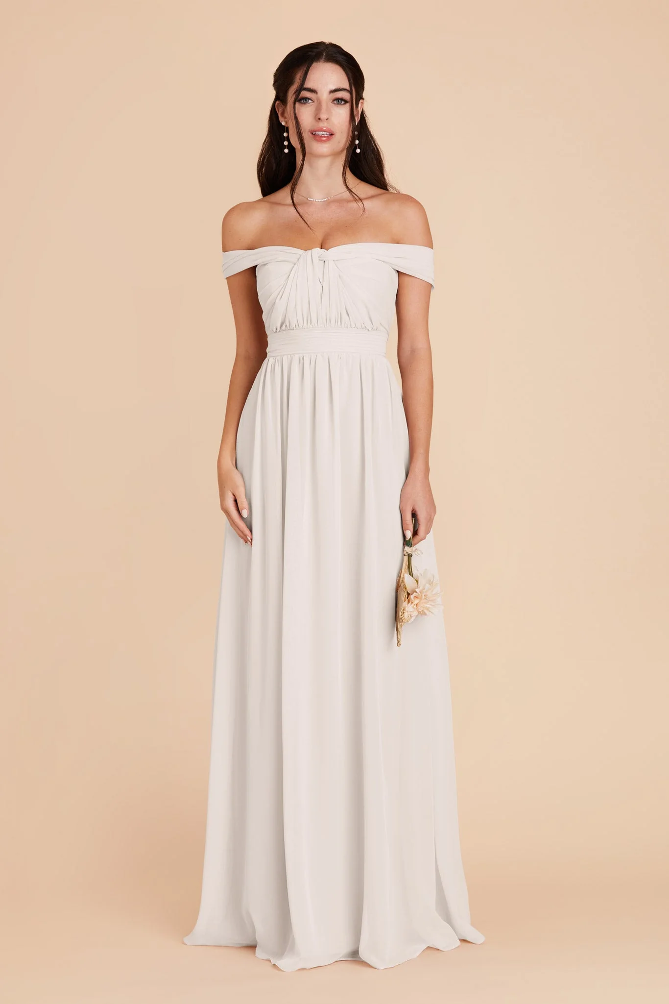 Grace Chiffon Dress - White