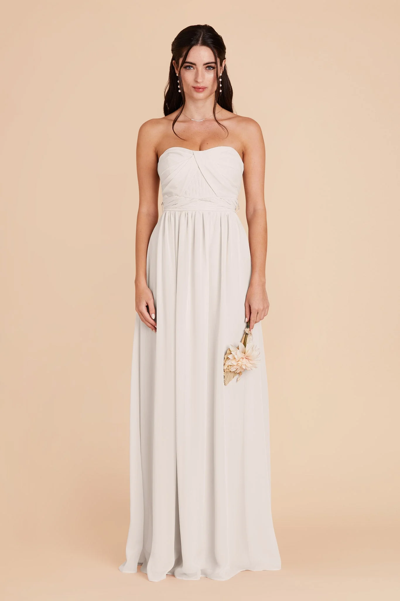 Grace Chiffon Dress - White - Image 3