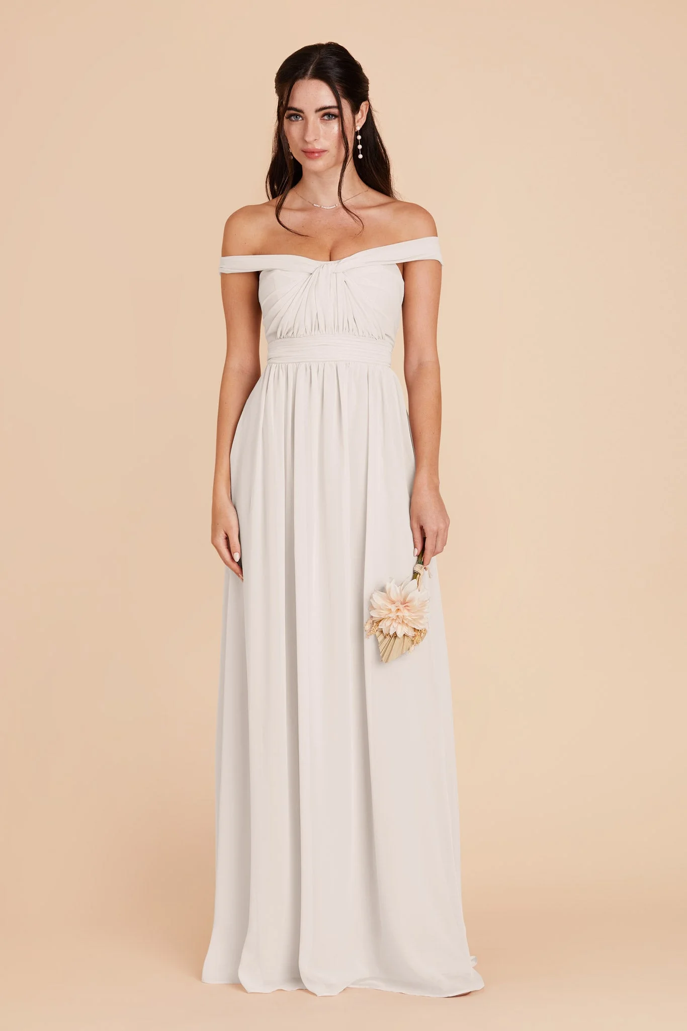 Grace Chiffon Dress - White - Image 4