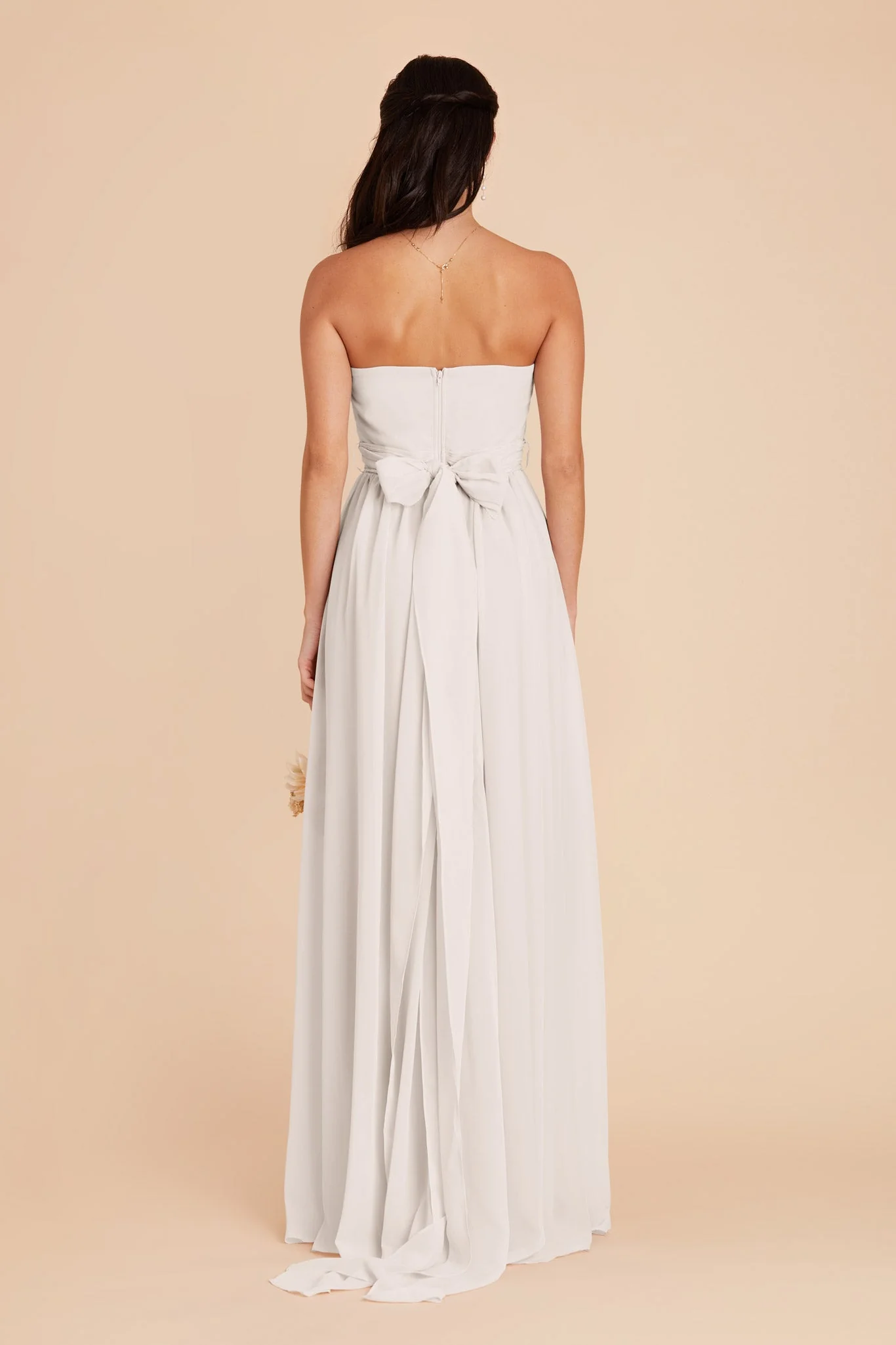 Grace Chiffon Dress - White - Image 5