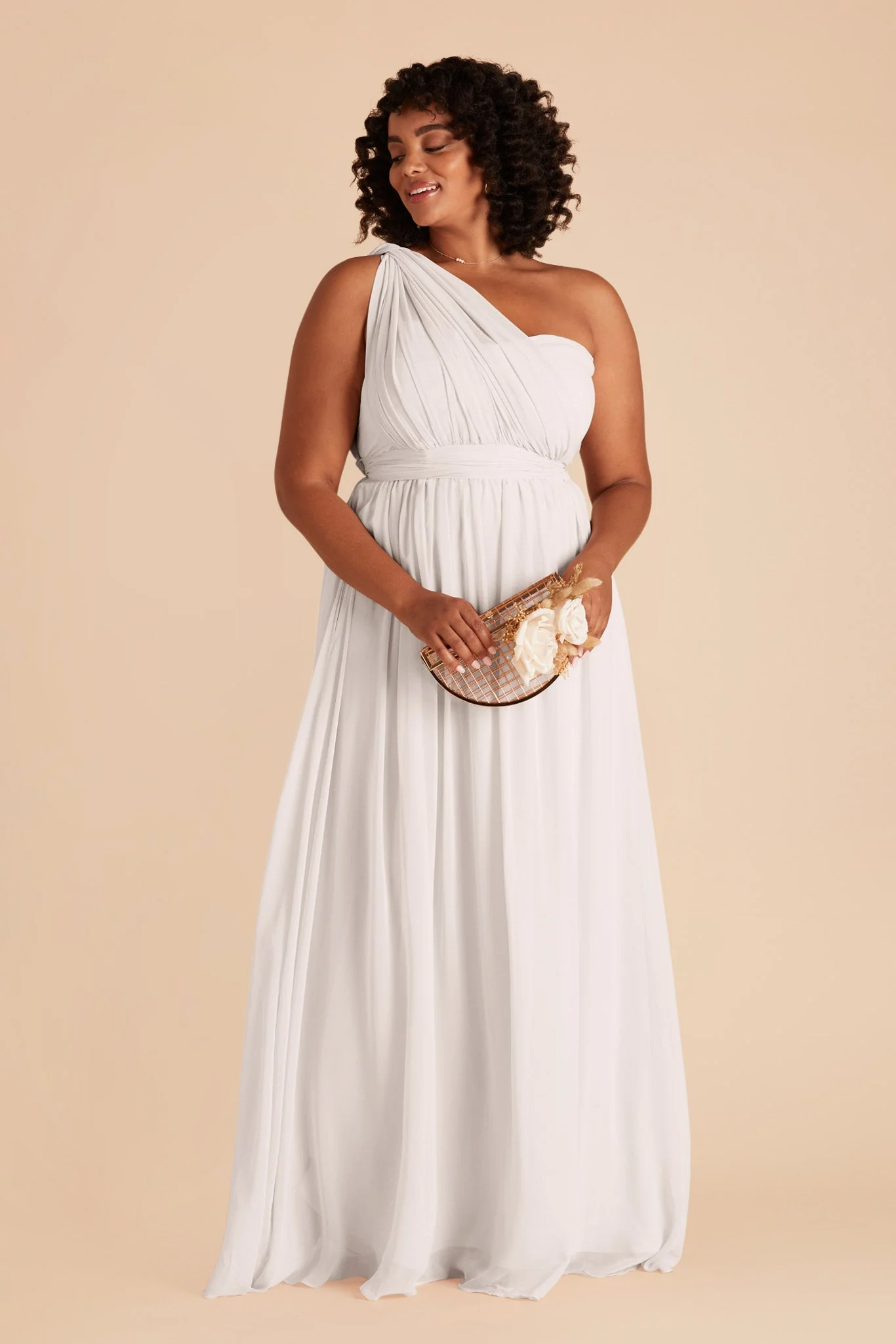 Grace Chiffon Dress - White - Image 6