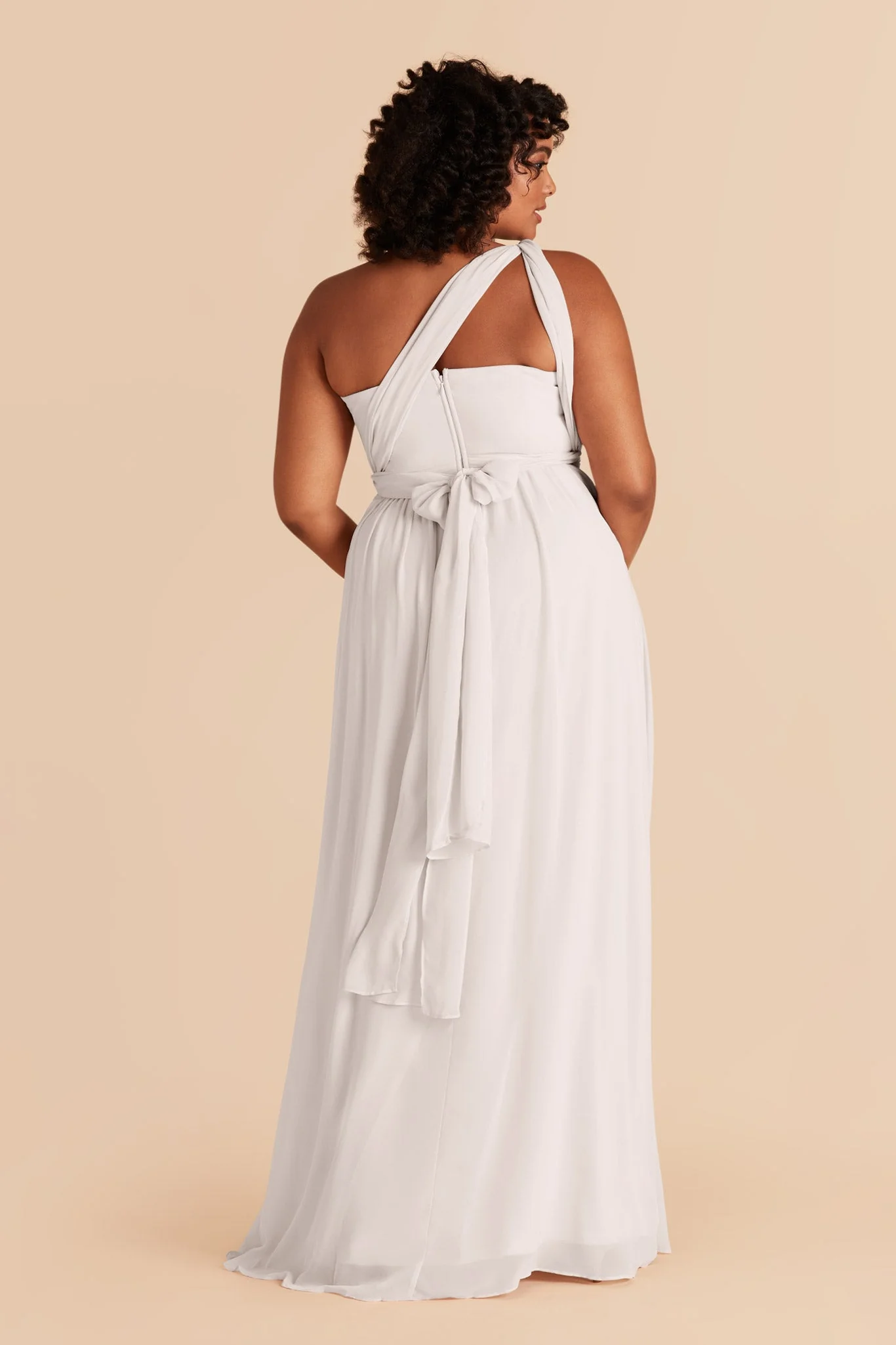 Grace Chiffon Dress - White - Image 7