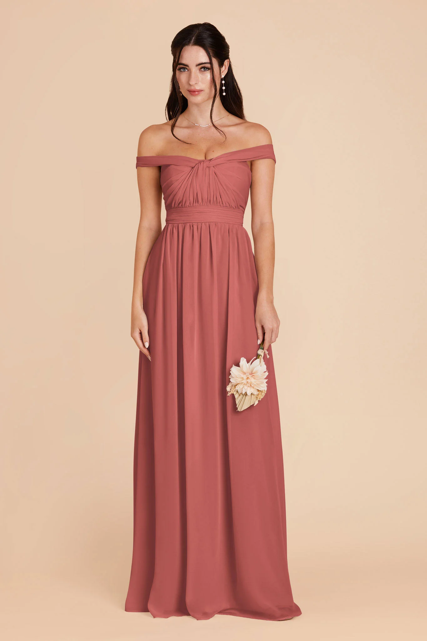 Grace Chiffon Dress - Wild Rose
