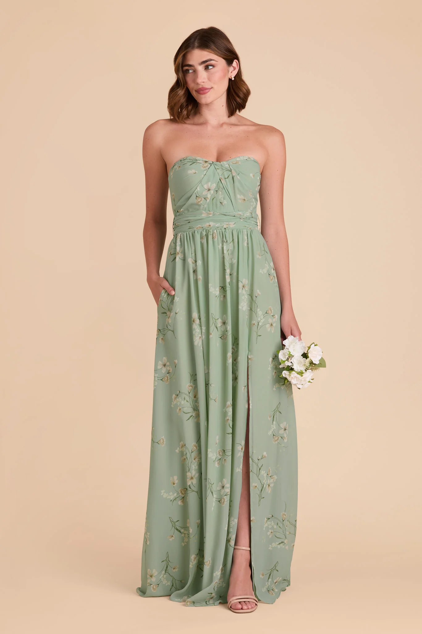 Grace Chiffon Dress With Slit - Sage Le Fleur - Image 3