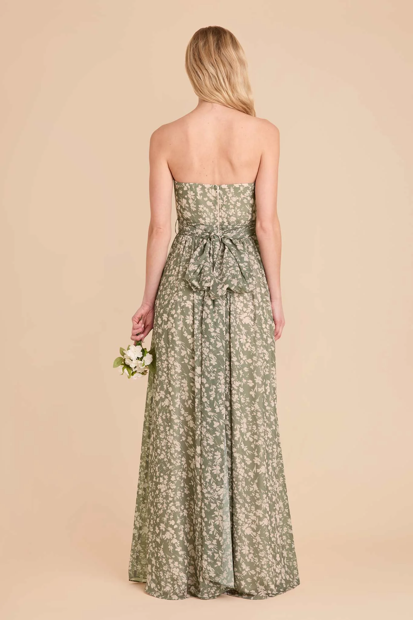 Grace Chiffon Dress With Slit - Thyme Dreamy Floral - Image 7