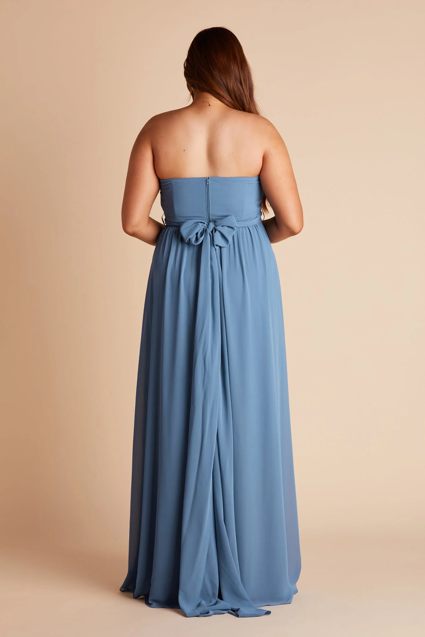 Grace Chiffon Dress With Slit - Twilight - Image 14