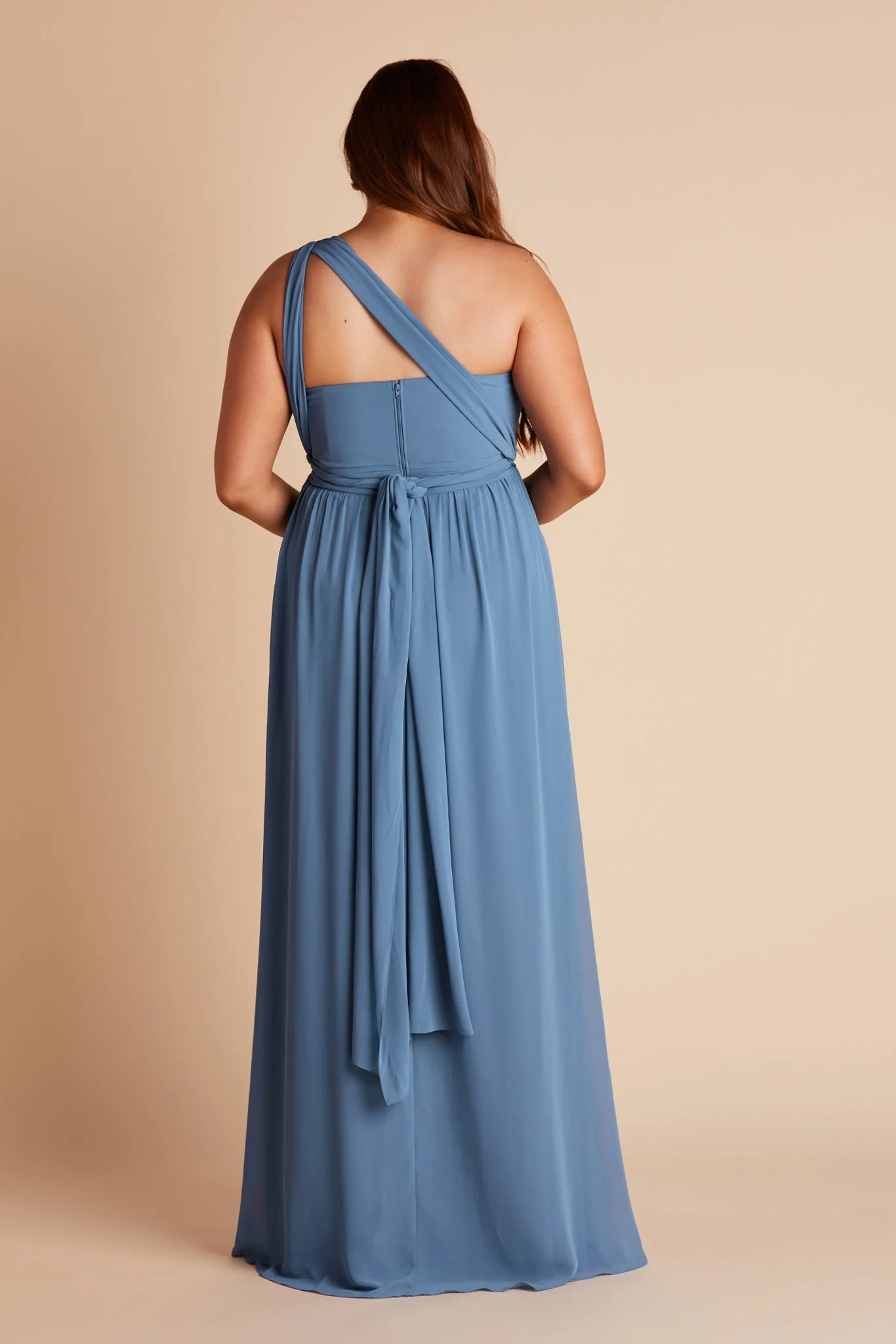 Grace Chiffon Dress With Slit - Twilight - Image 15