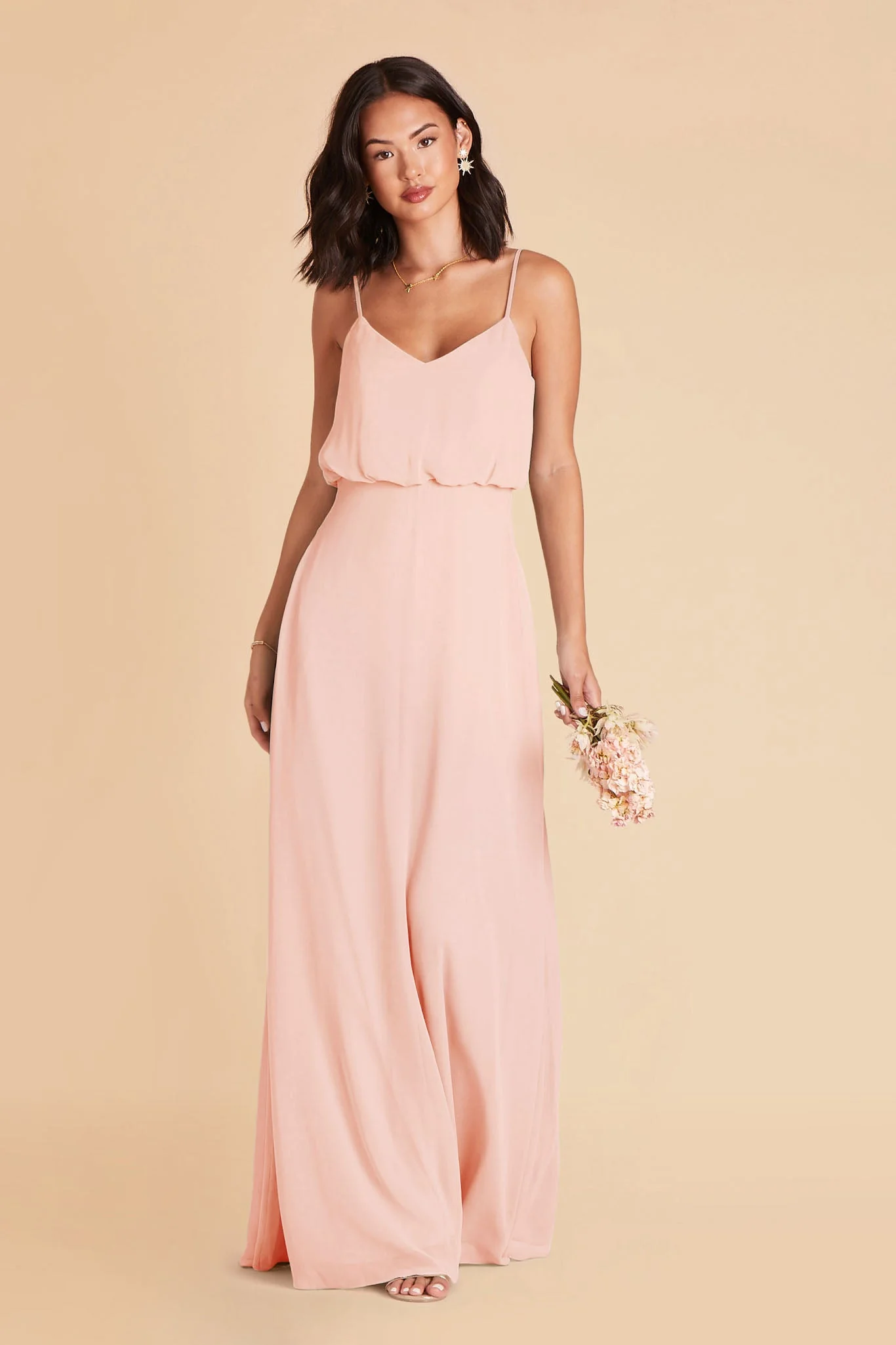 Gwennie Chiffon Dress - Blush Pink - Image 3