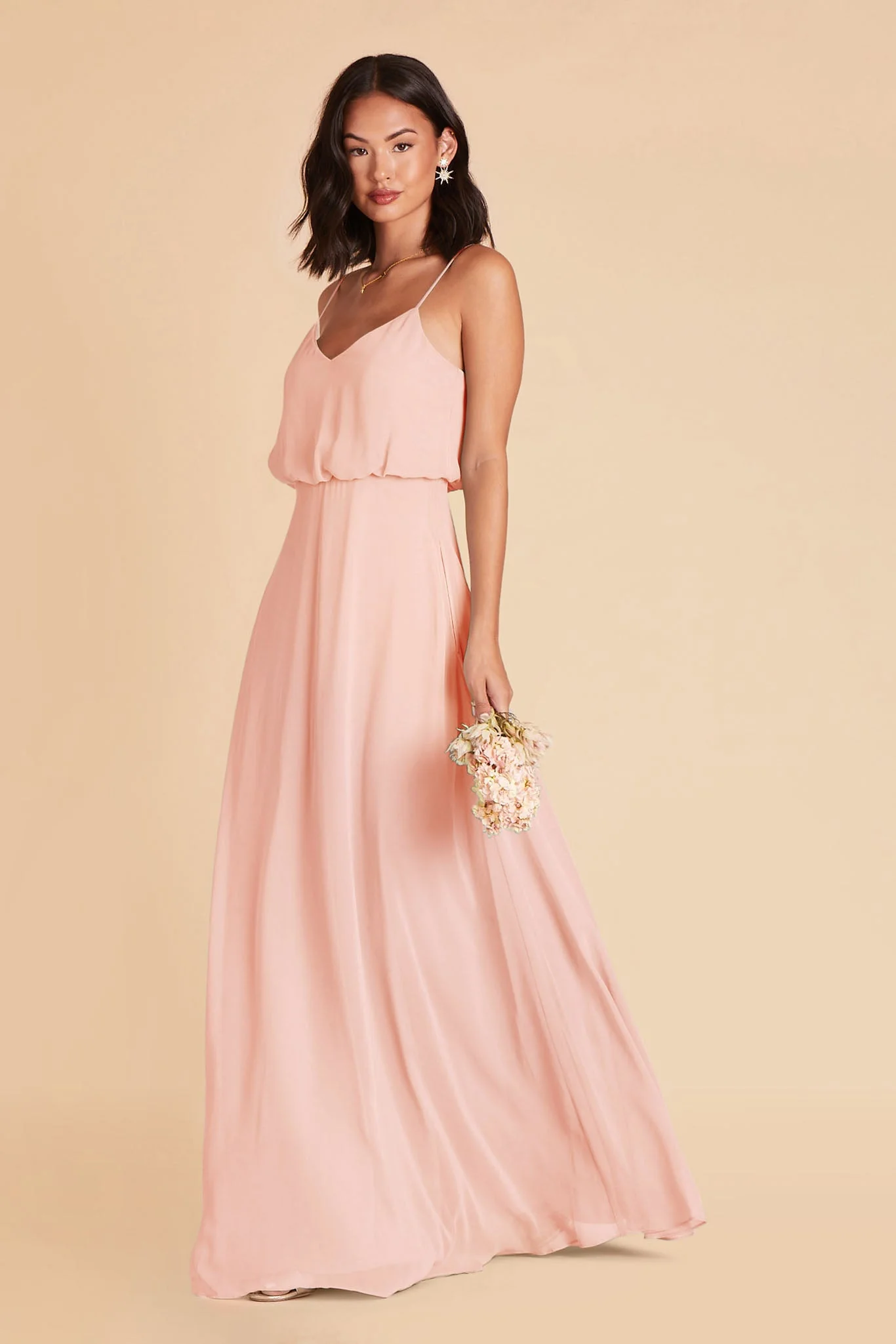 Gwennie Chiffon Dress - Blush Pink - Image 4