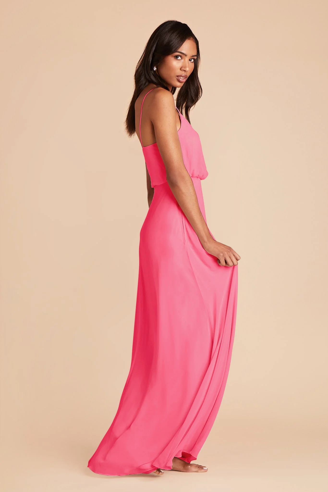 Gwennie Chiffon Dress - Bon Bon Pink - Image 4