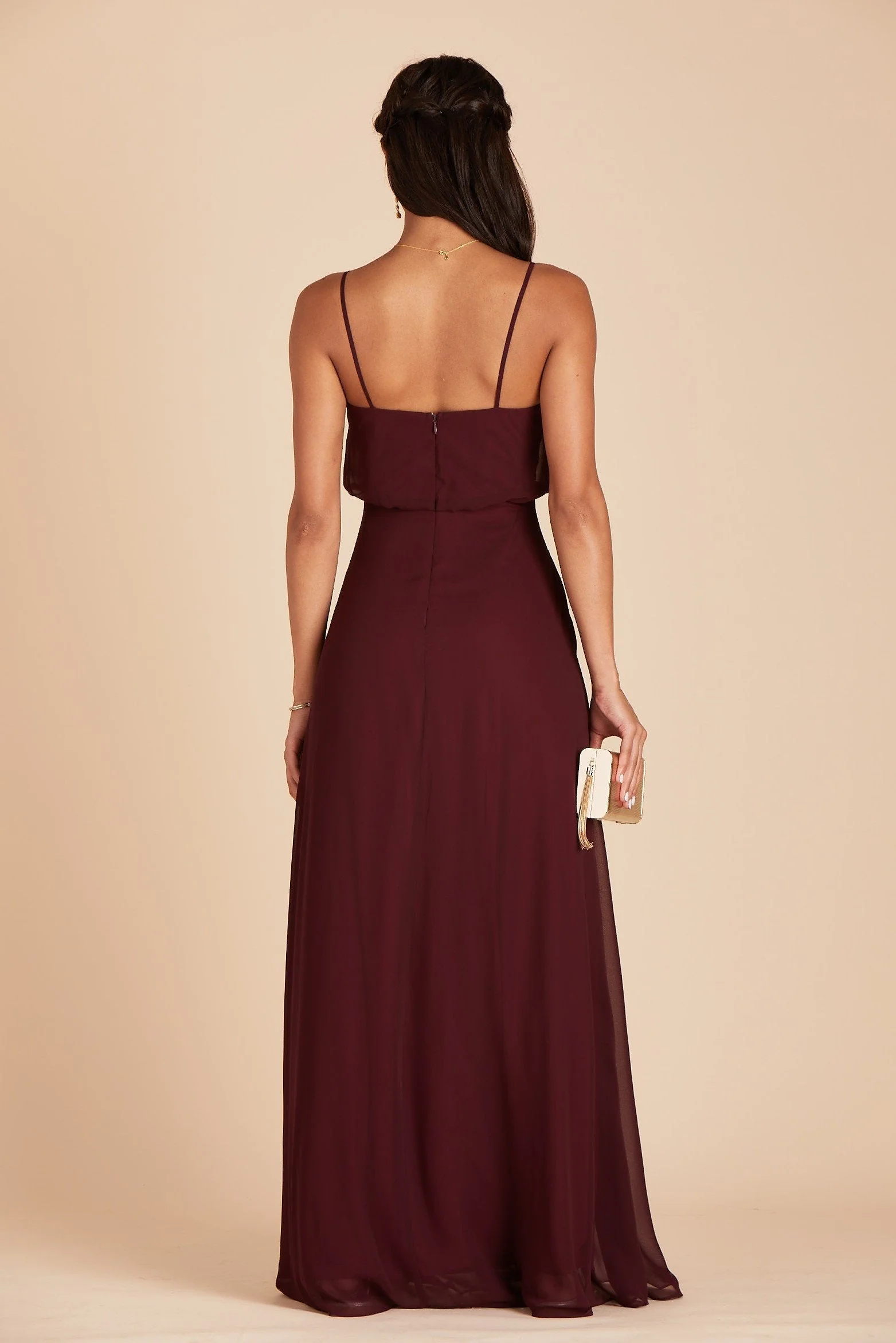 Gwennie Chiffon Dress - Cabernet - Image 7