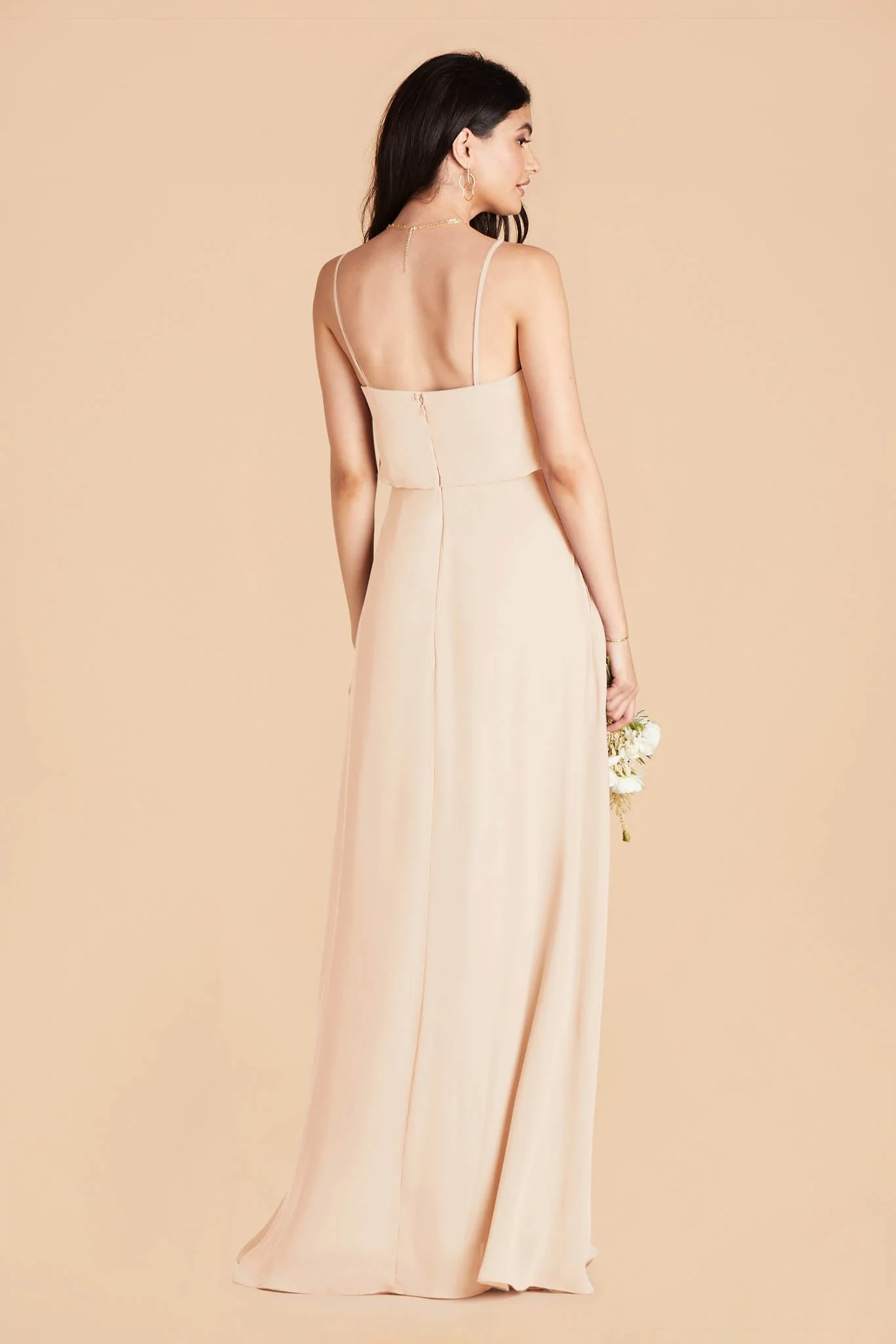 Gwennie Chiffon Dress - Champagne - Image 4