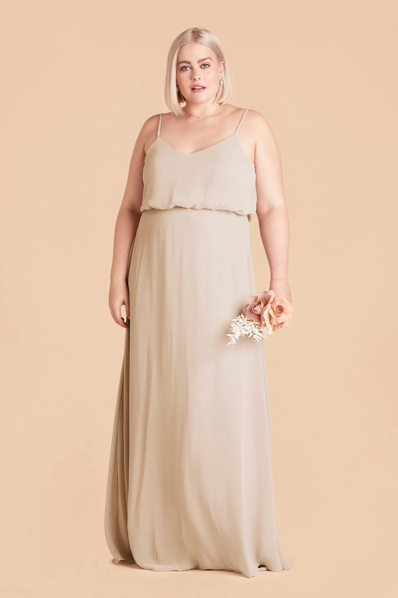 Gwennie Chiffon Dress - Classic Champagne - Image 6