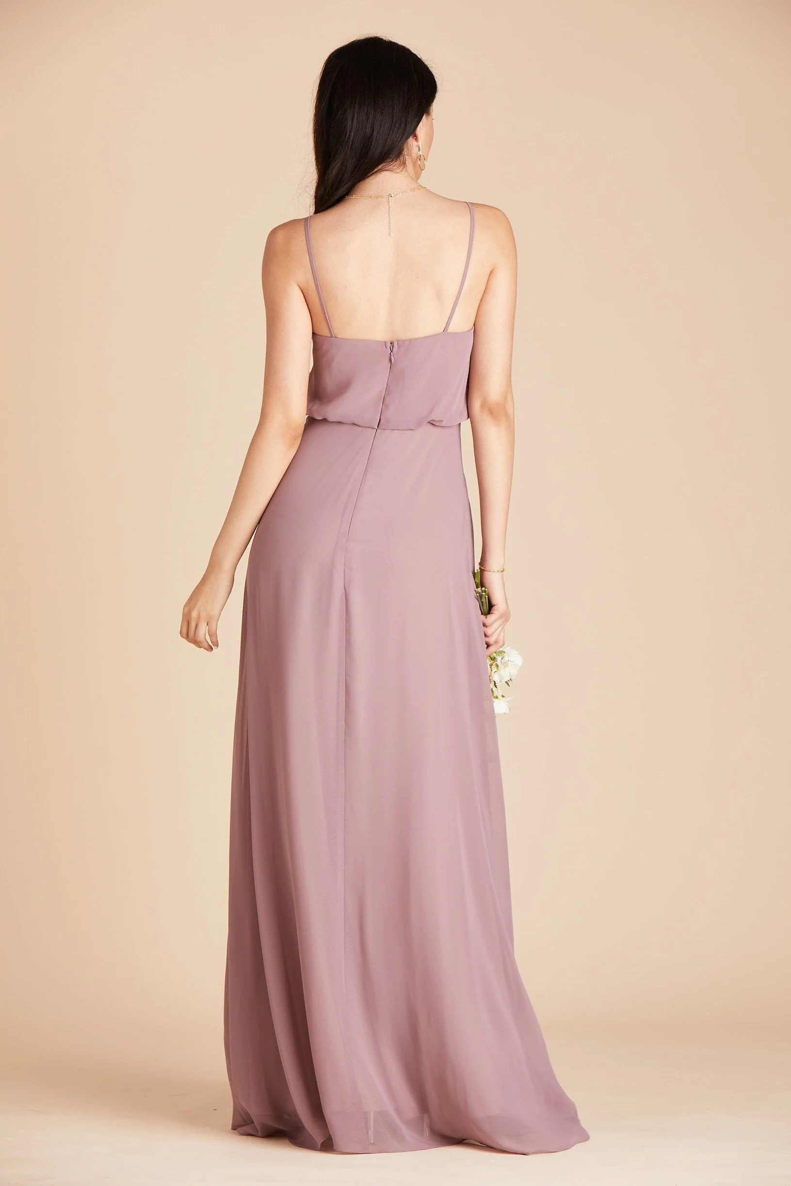 Gwennie Chiffon Dress - Dark Mauve - Image 8