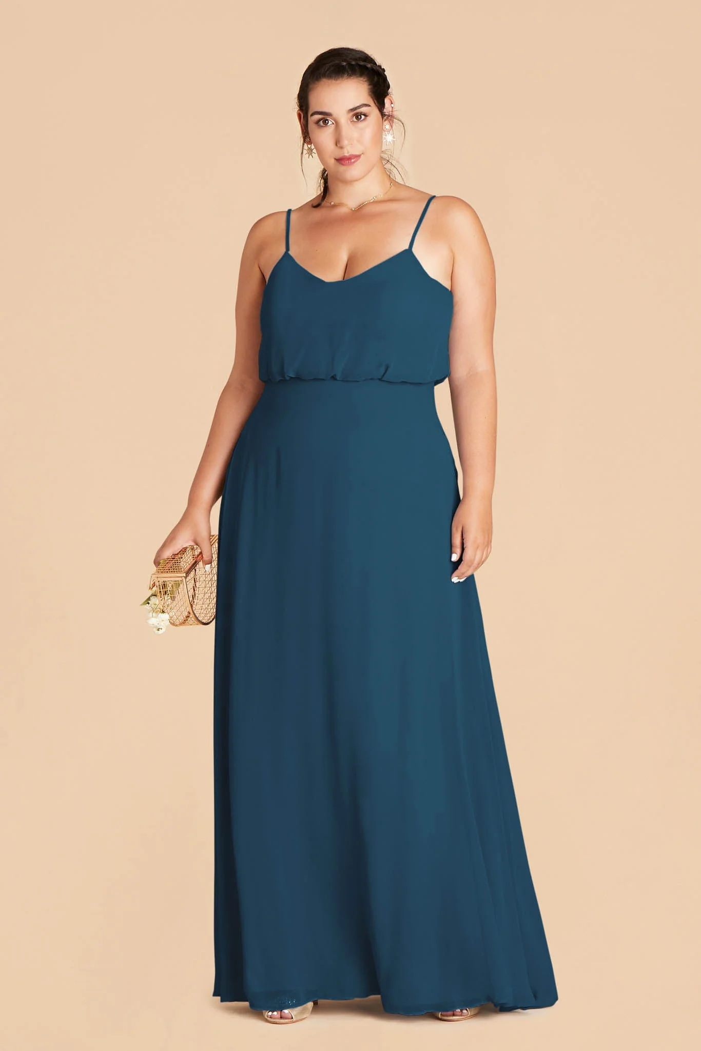 Gwennie Chiffon Dress - Dark Teal - Image 7