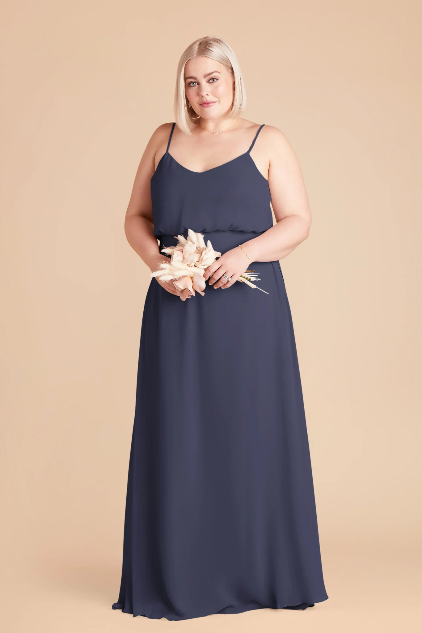Gwennie Chiffon Dress - Dusk Blue - Image 2
