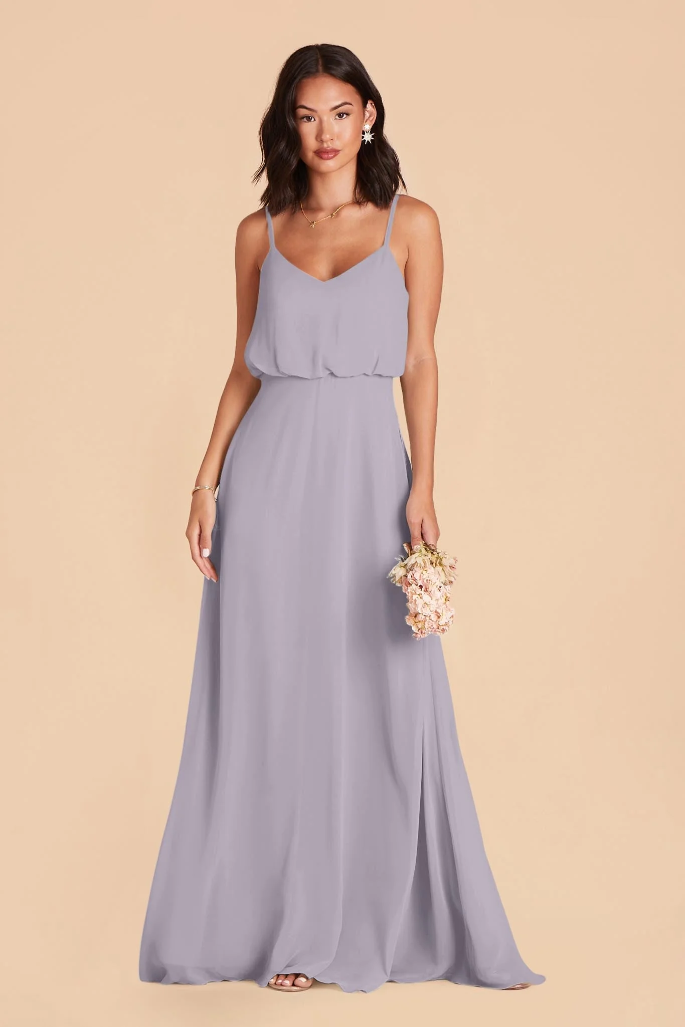 Gwennie Chiffon Dress - Dusty Lilac