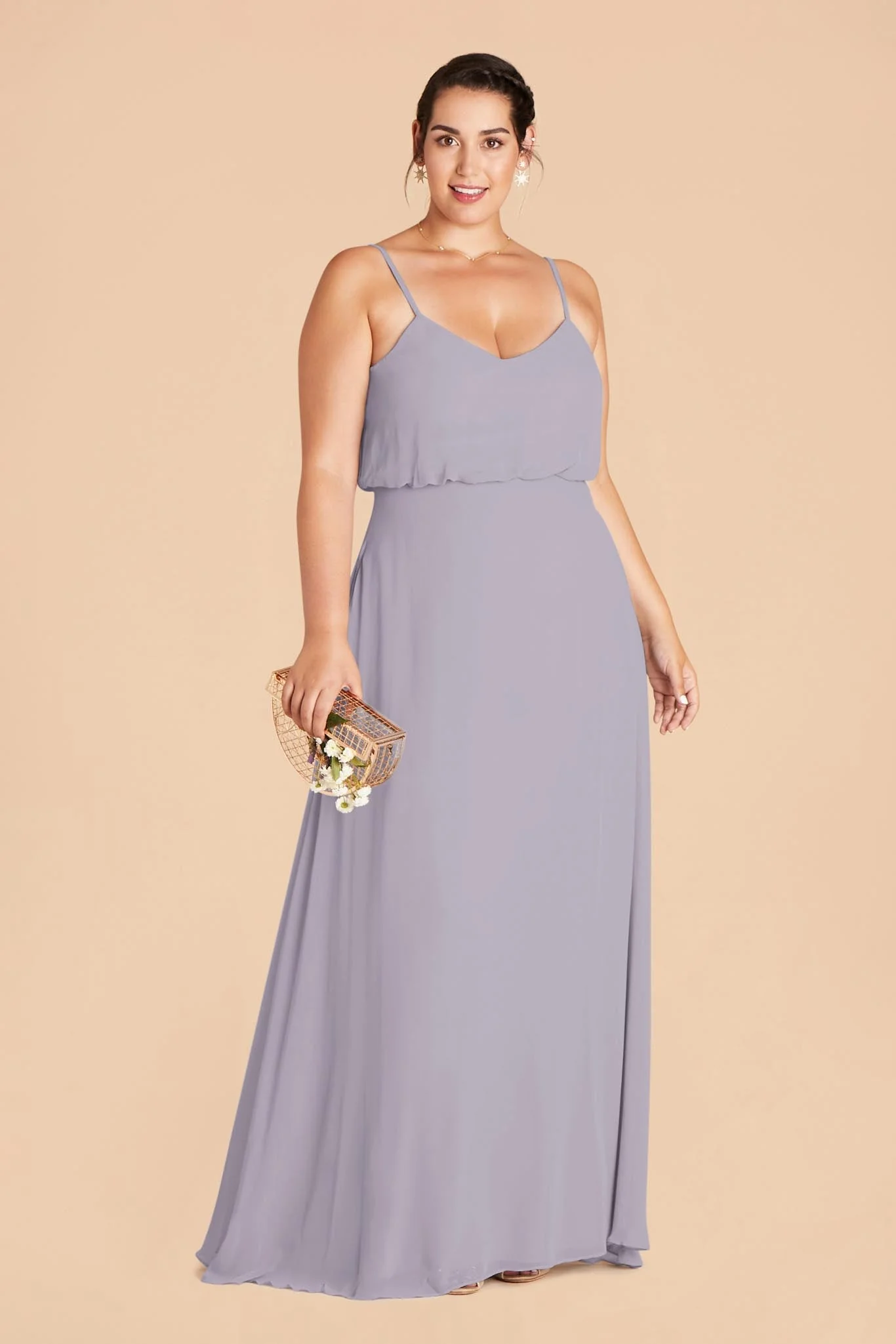 Gwennie Chiffon Dress - Dusty Lilac - Image 2