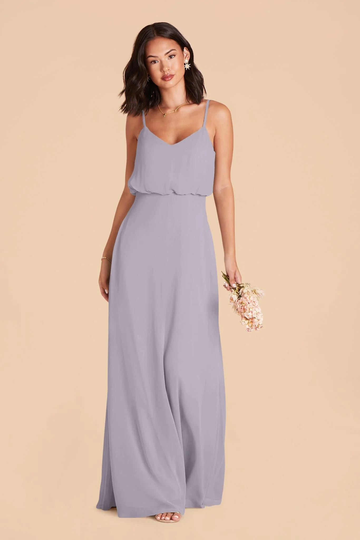 Gwennie Chiffon Dress - Dusty Lilac - Image 4