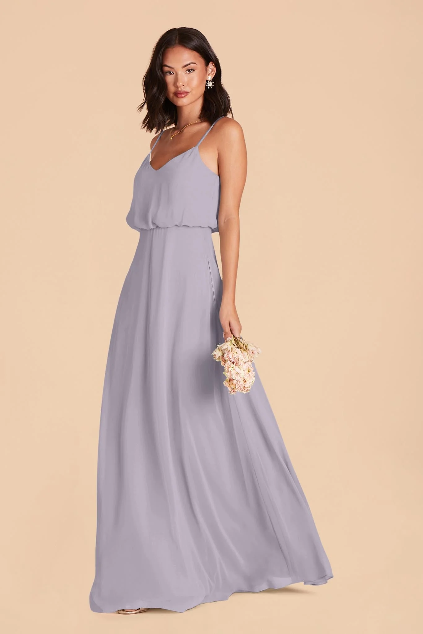 Gwennie Chiffon Dress - Dusty Lilac - Image 5