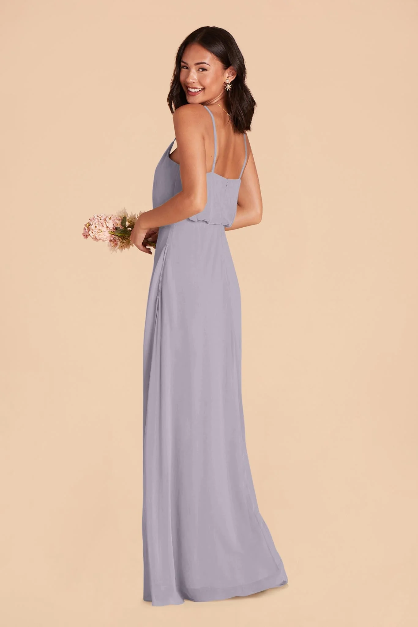 Gwennie Chiffon Dress - Dusty Lilac - Image 6