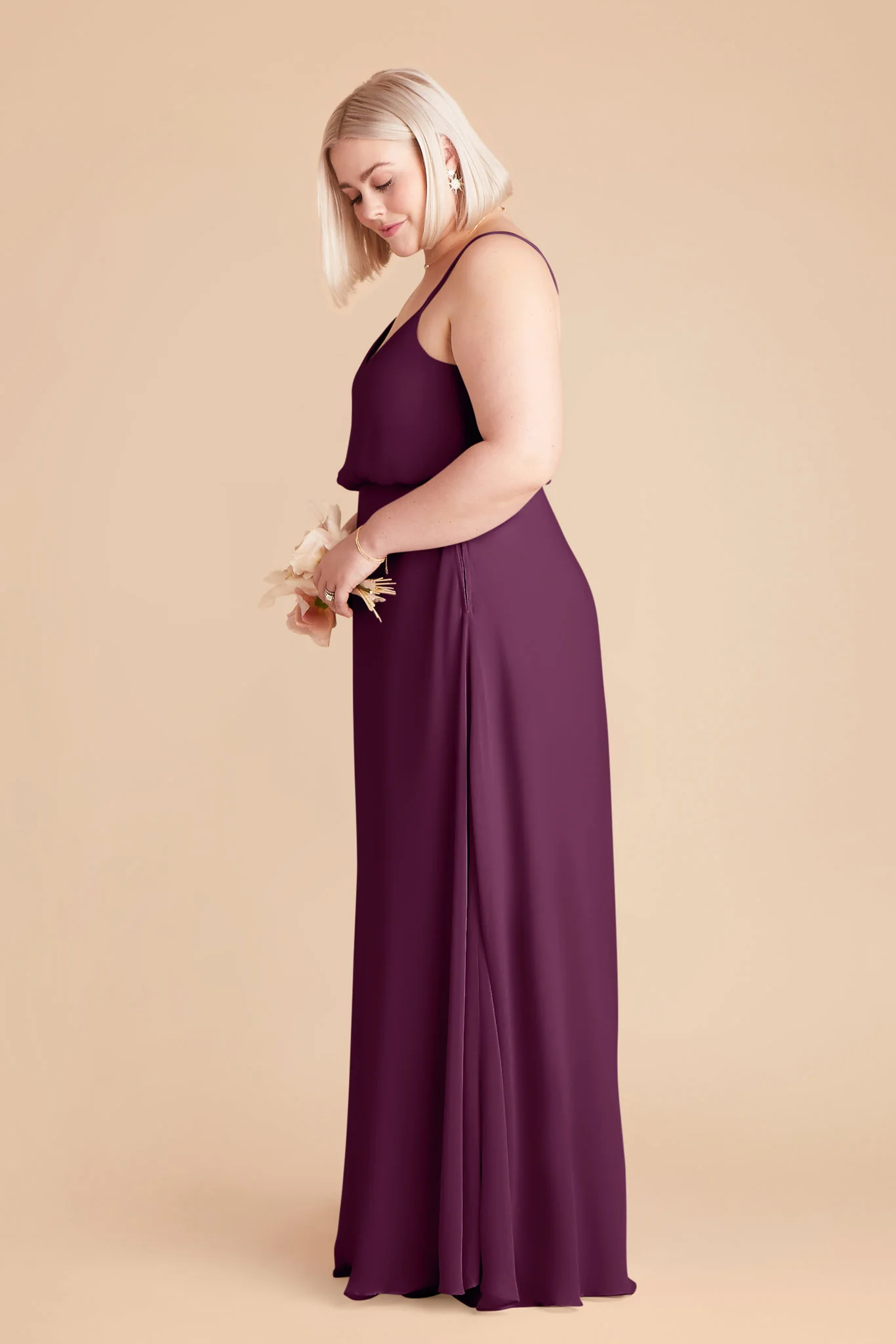 Gwennie Chiffon Dress - Fig - Image 7