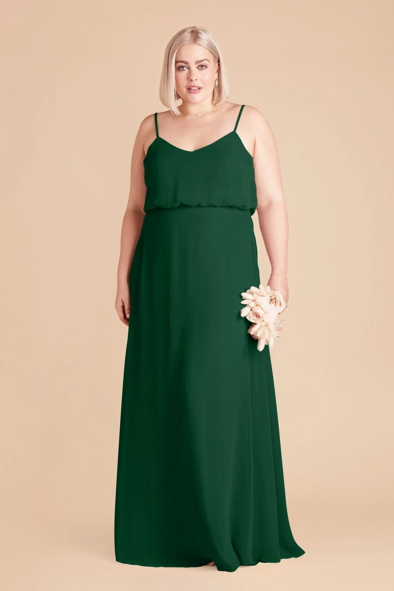 Gwennie Chiffon Dress - Forest Green - Image 2