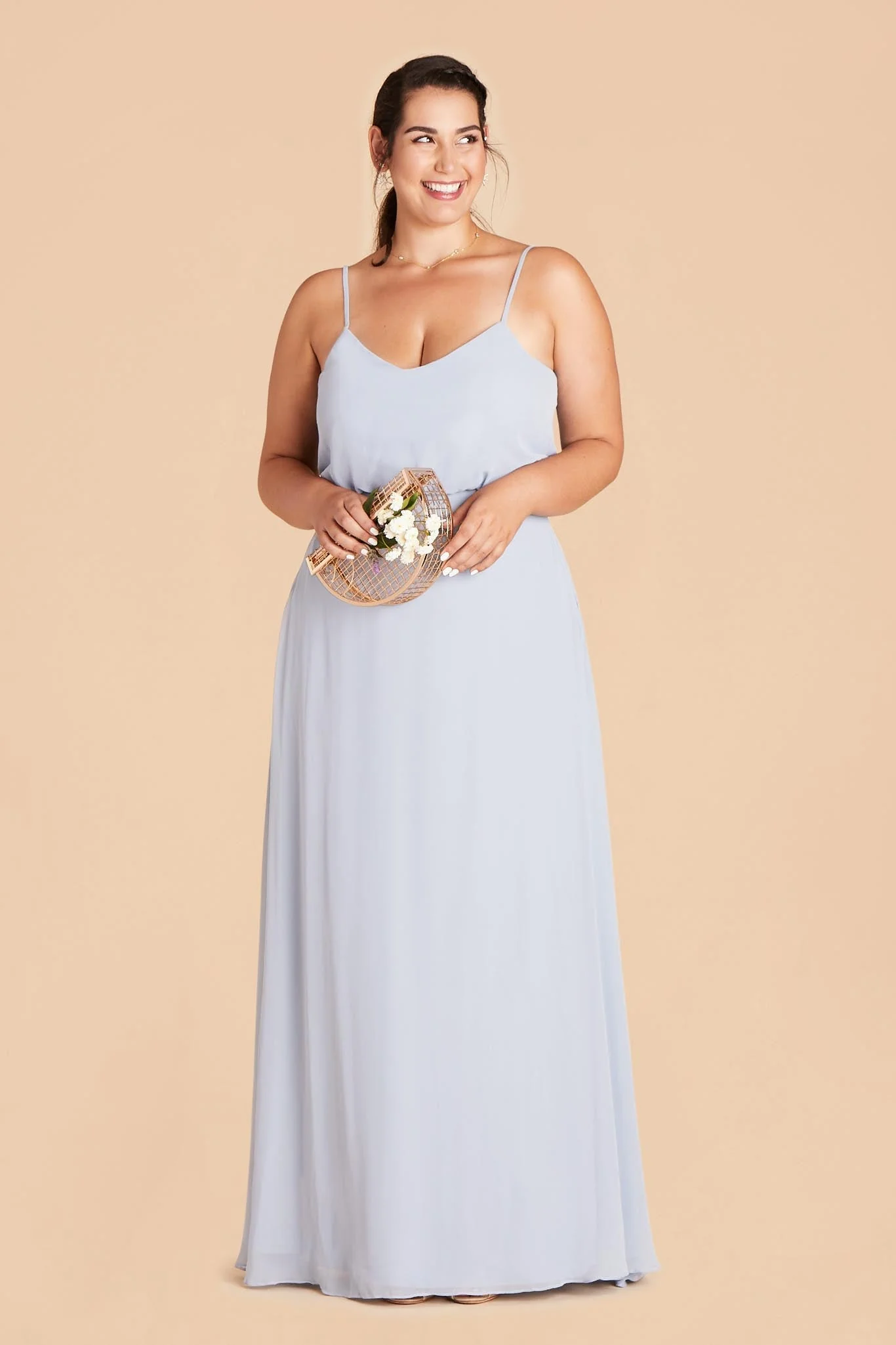 Gwennie Chiffon Dress - Ice Blue - Image 10