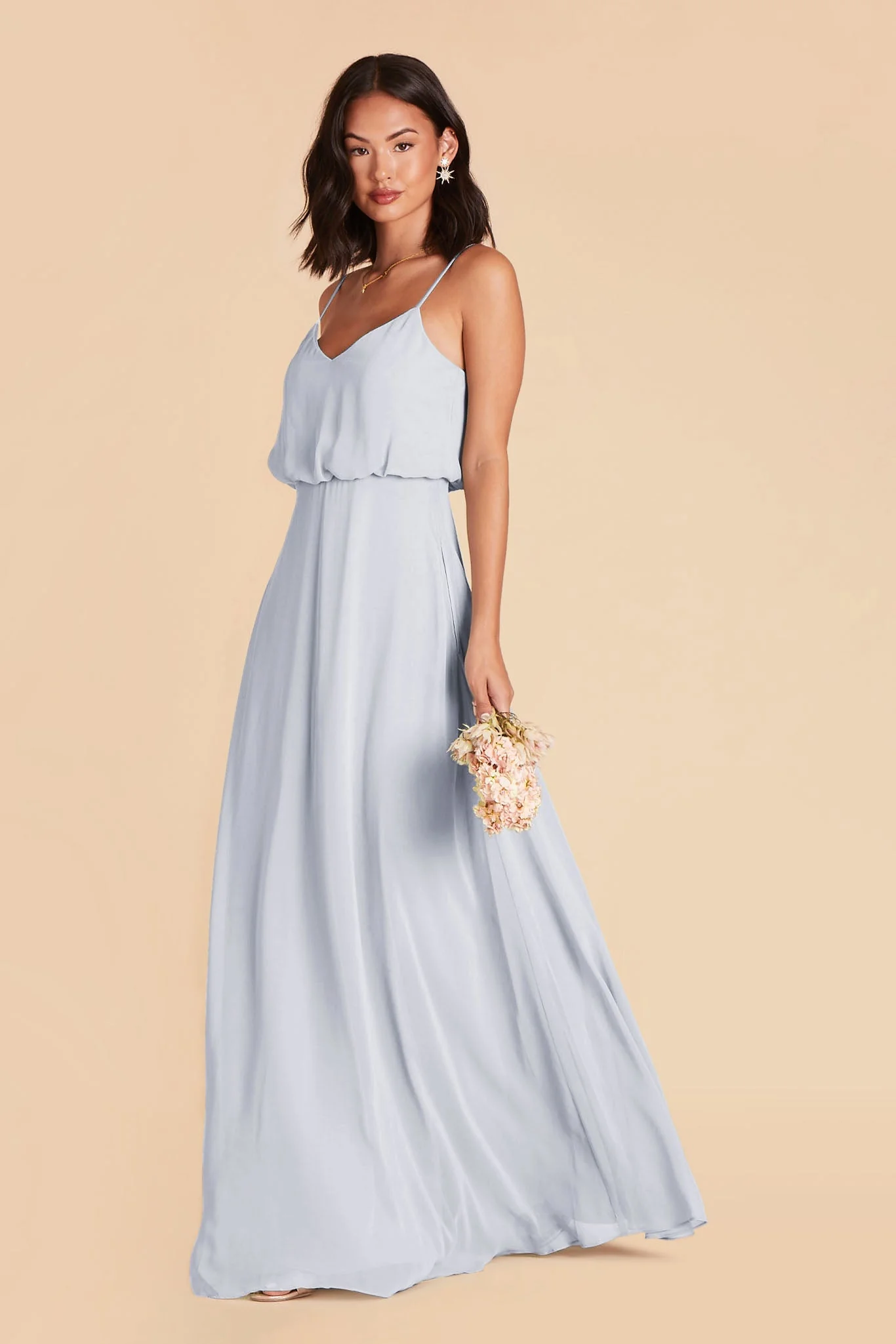 Gwennie Chiffon Dress - Ice Blue - Image 5